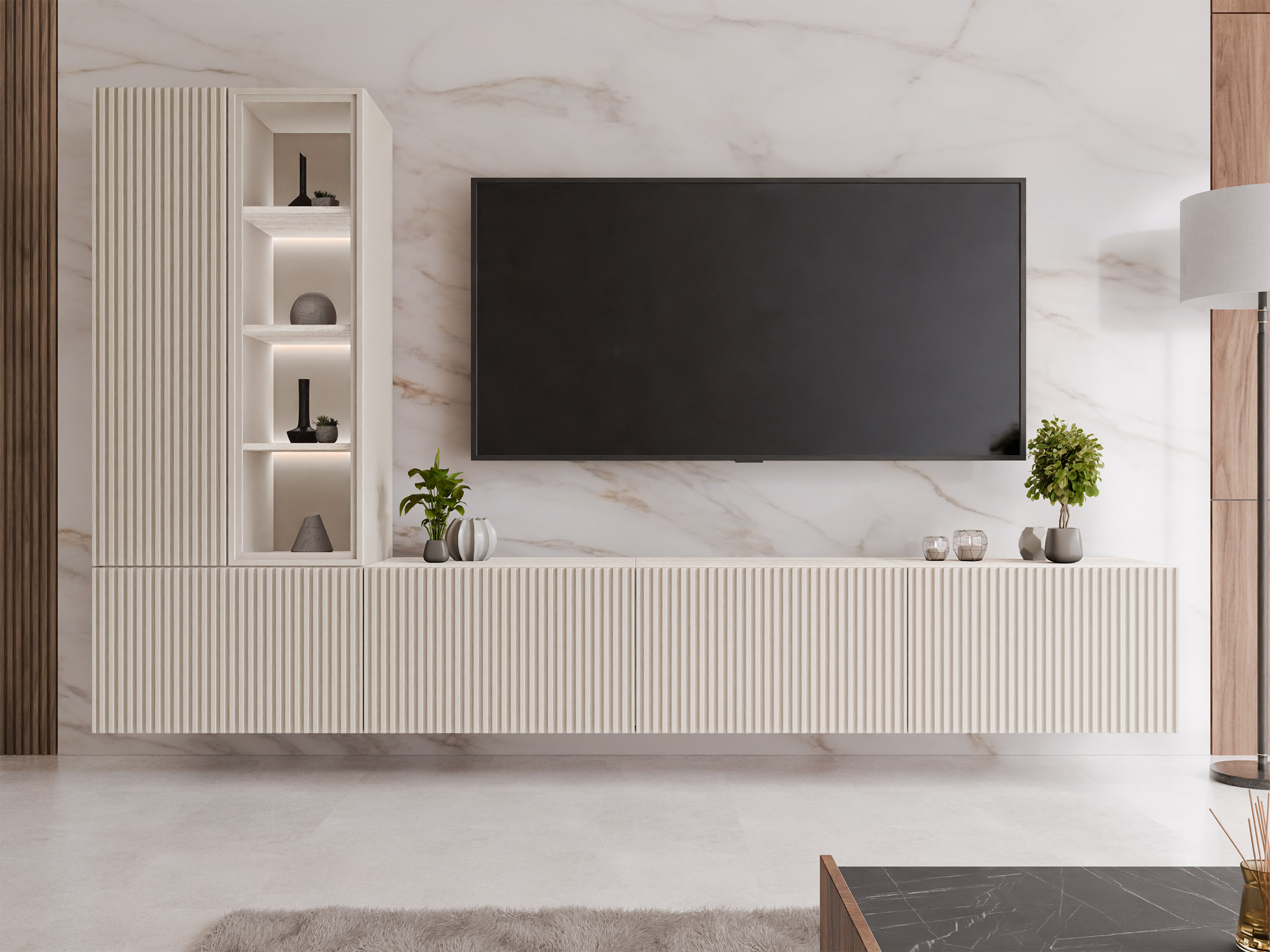Set za dnevnu sobu Comfivo Tutelar (Kašmir + Svetlo Travertine)