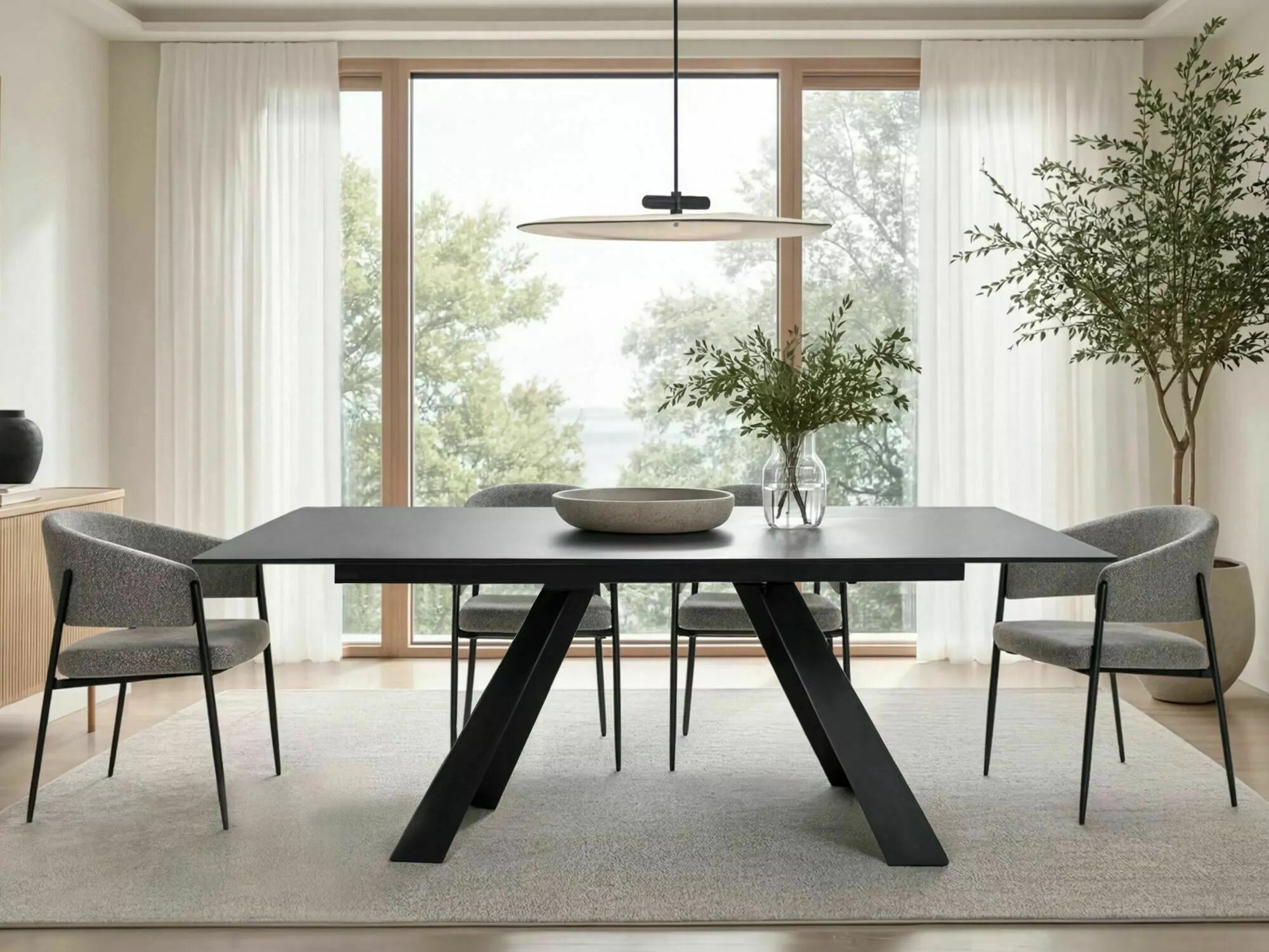 Stolica Detroit 1053 (Sivo + Mat Crno)