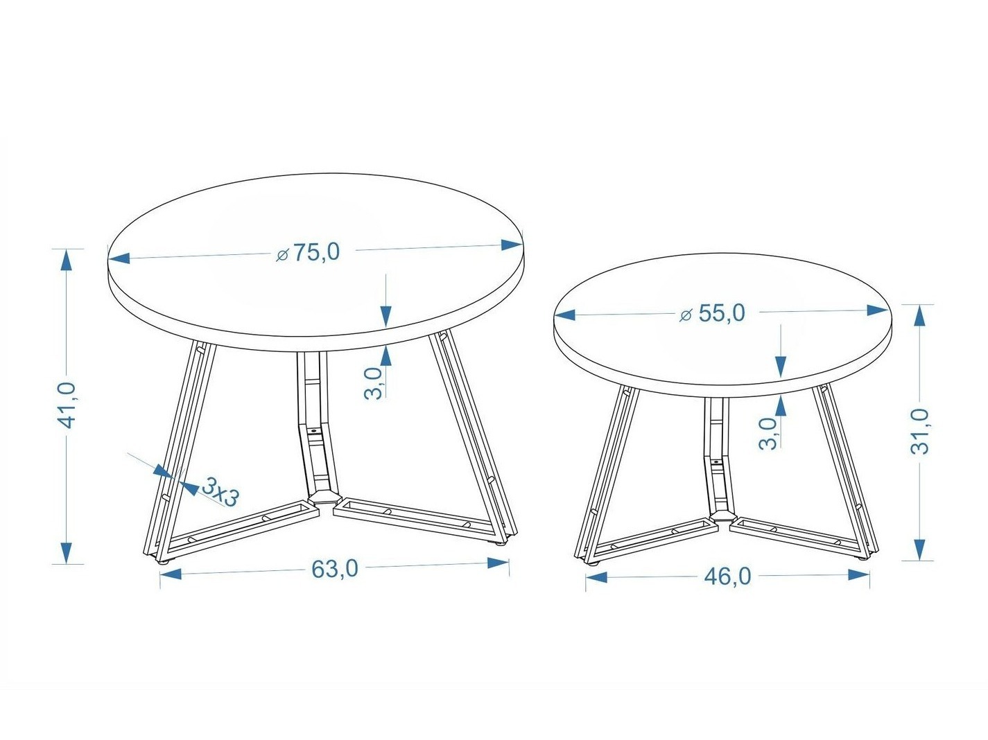 Set stočića za kafu Houston 2184