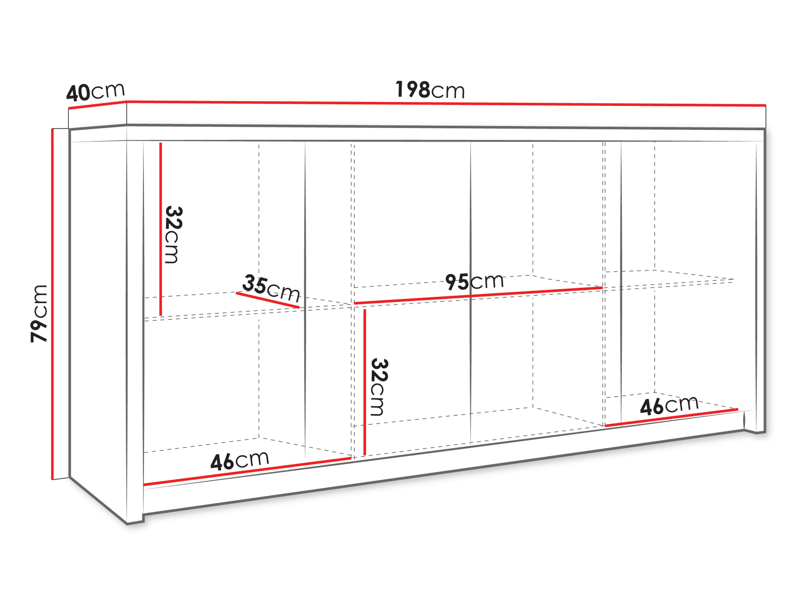 Ormarić Providence 203 (Belo)