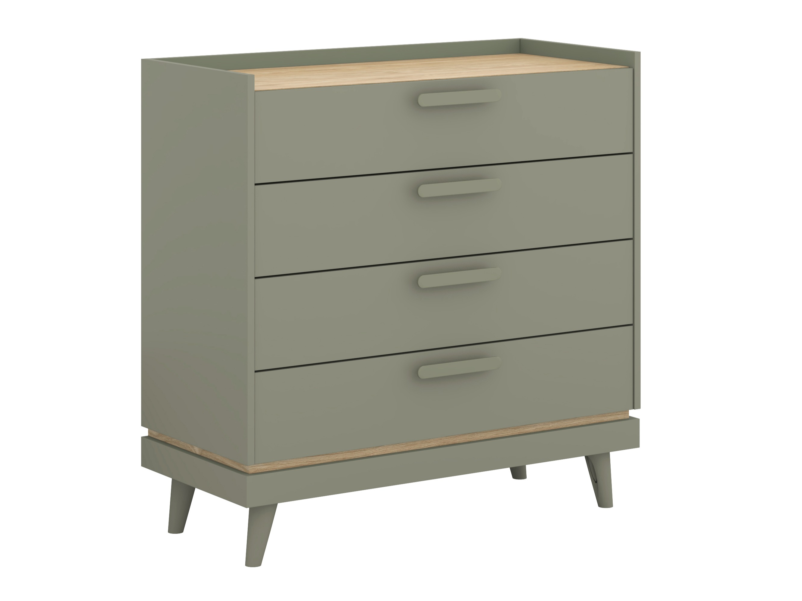 Komoda Fertalu 104 (Zelena + Hrast)