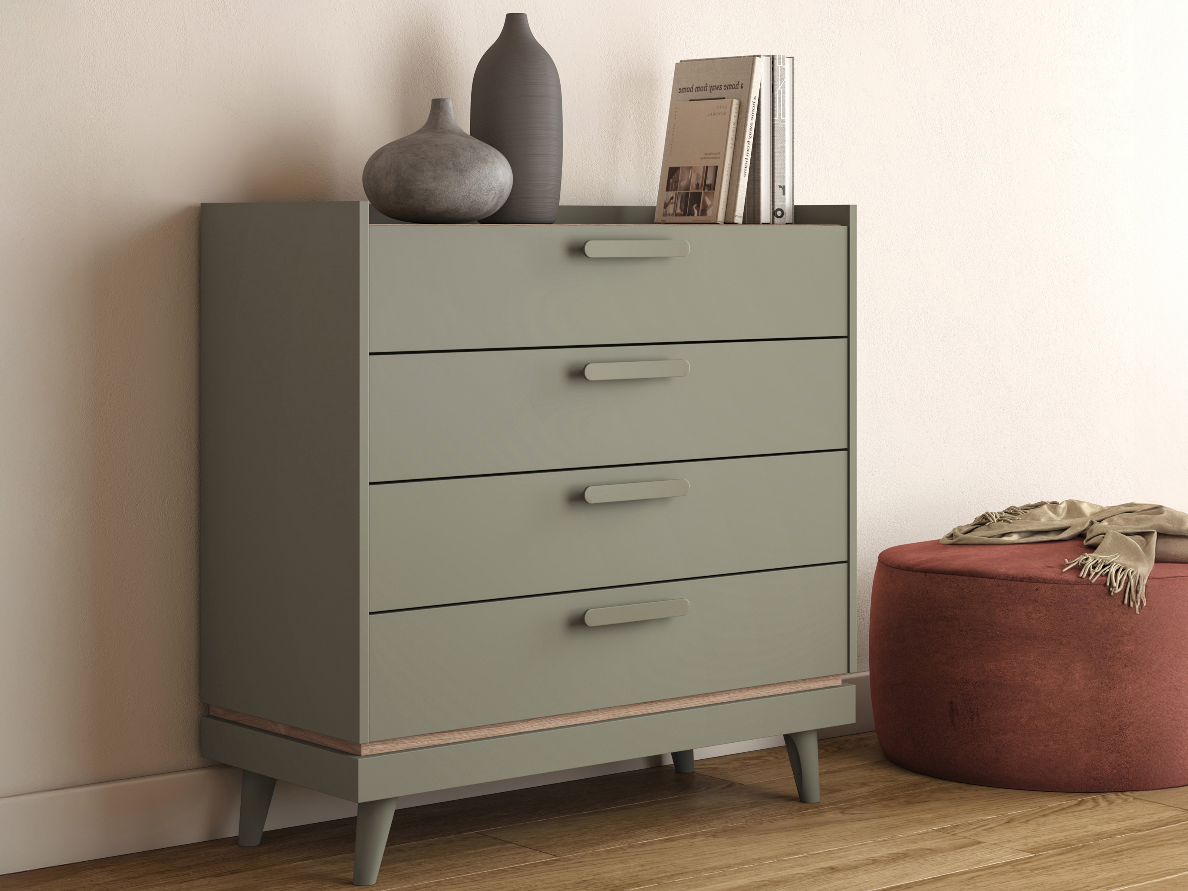 Komoda Fertalu 104 (Zelena + Hrast)