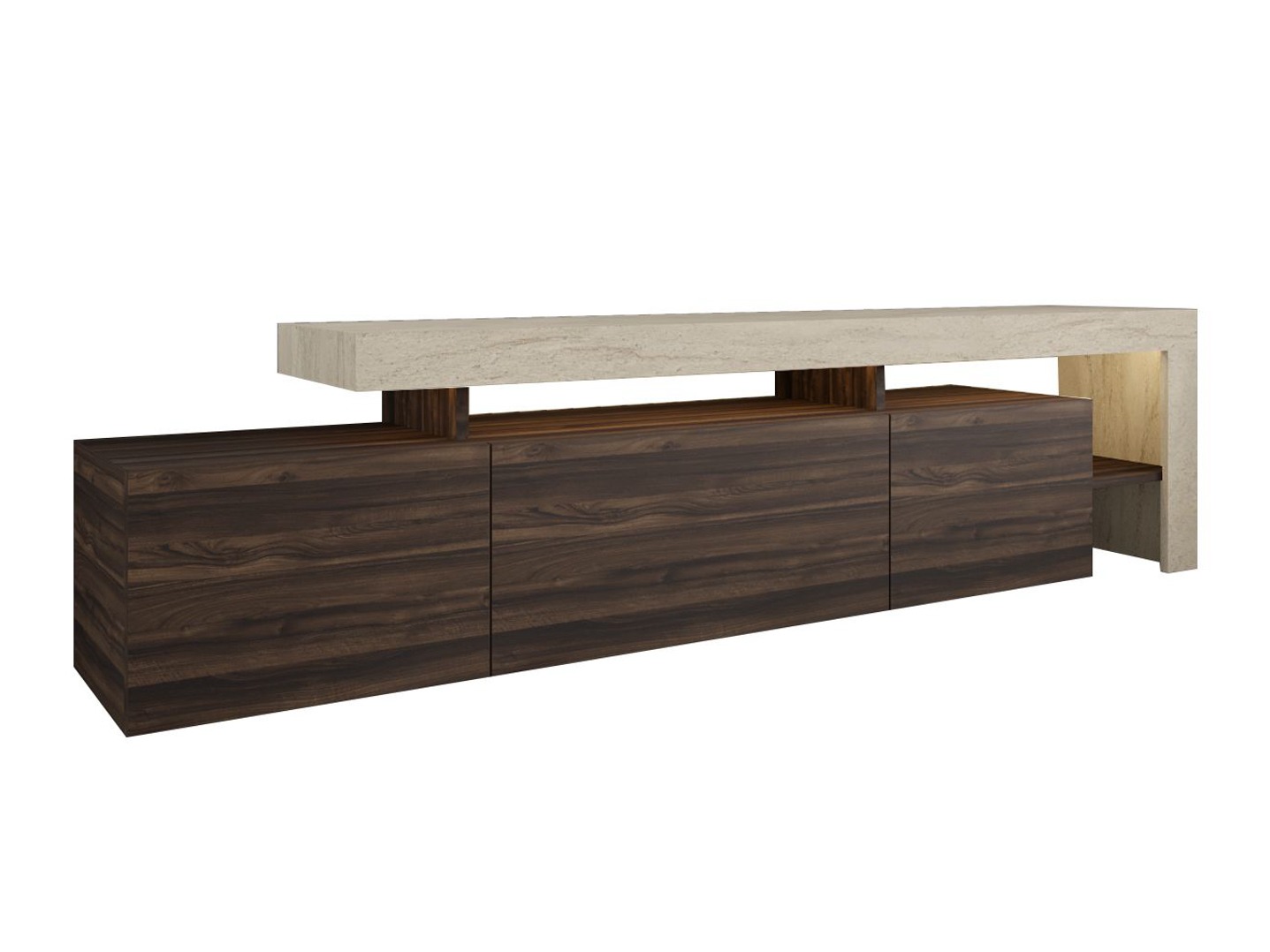 TV komoda Kailua 292 (Orah + Svetli travertin)
