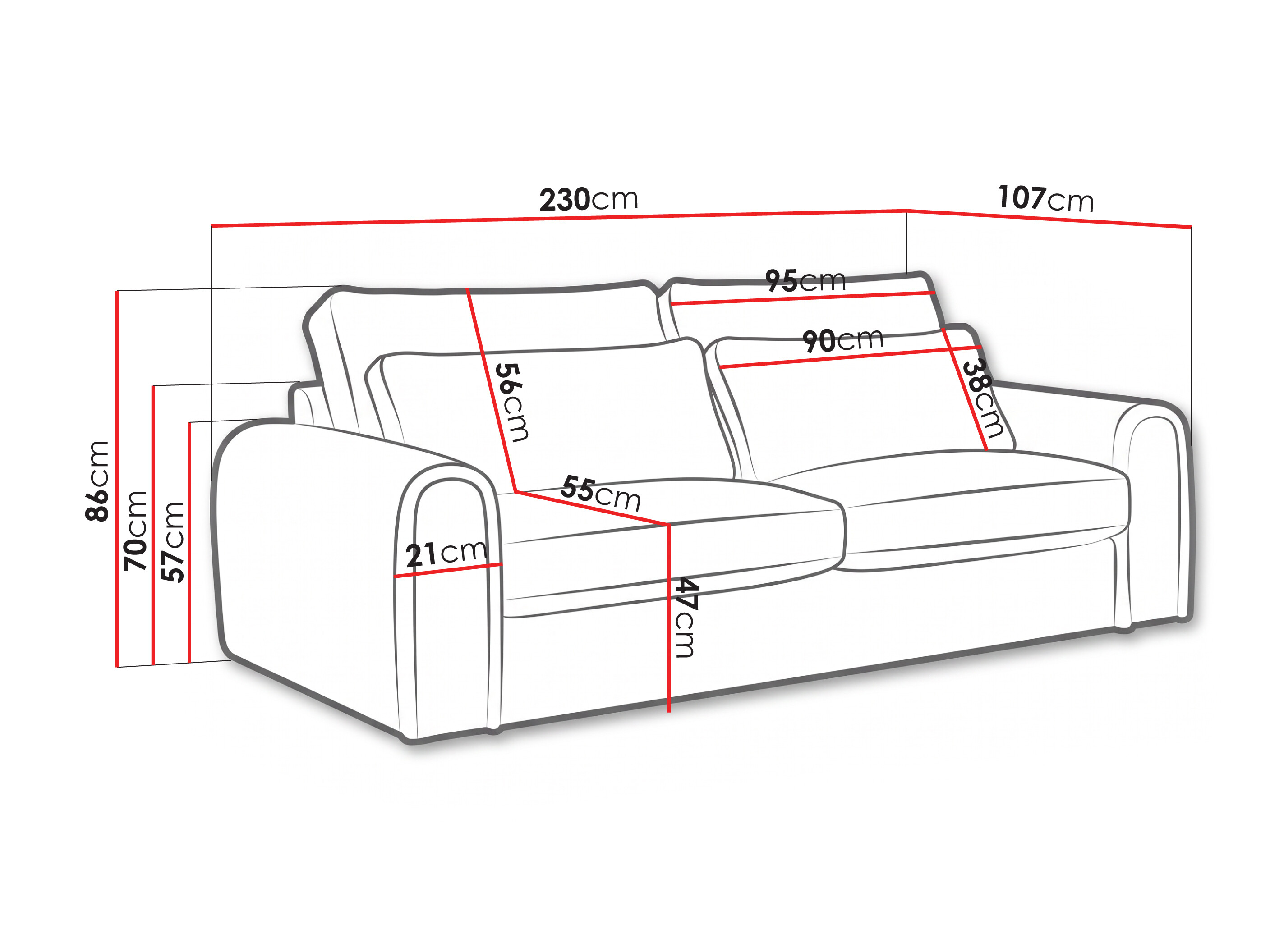 Sofa Lufkin 132 (Tilia 17)
