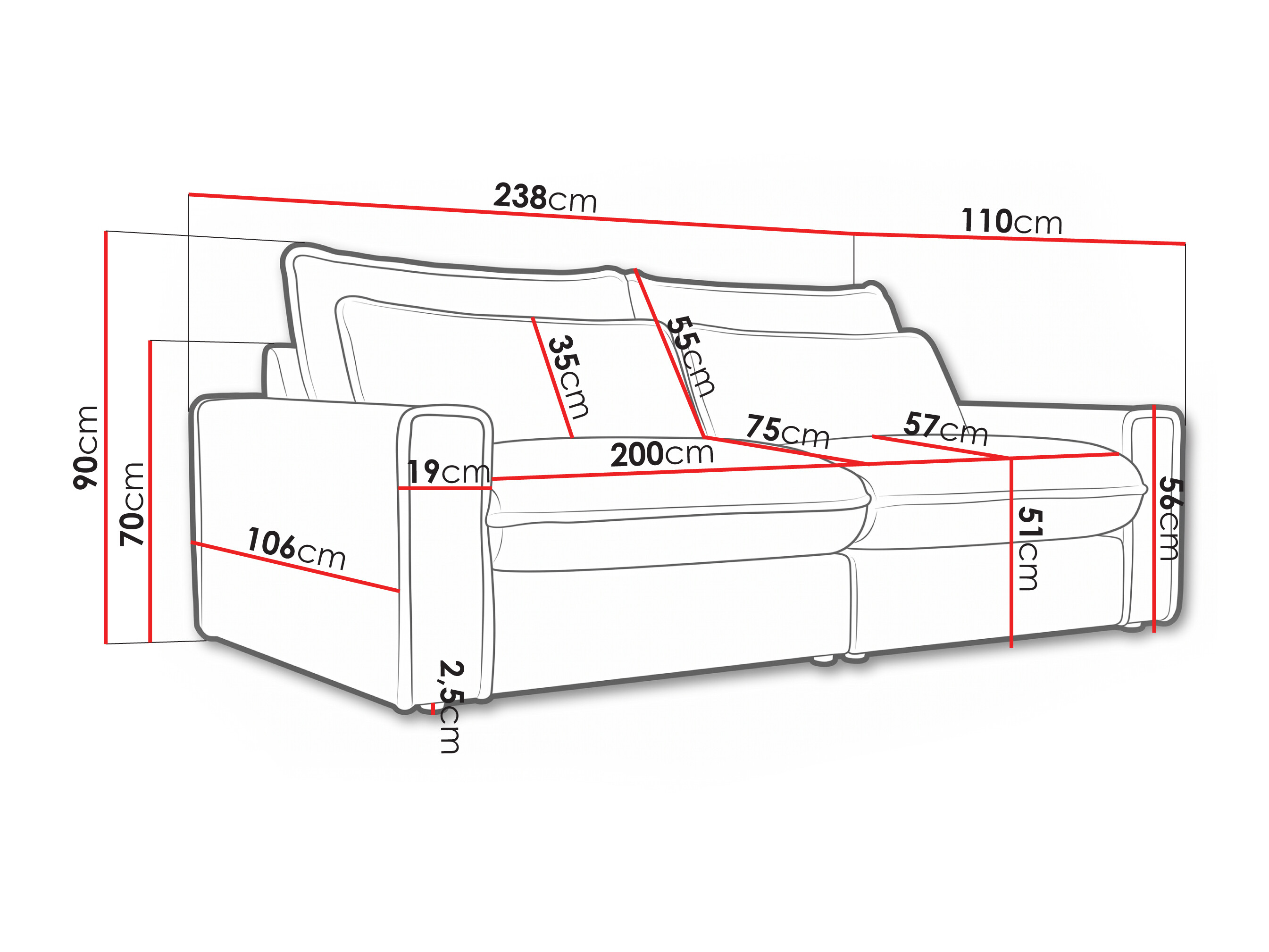 Sofa Lufkin 161 (Lincoln 86)