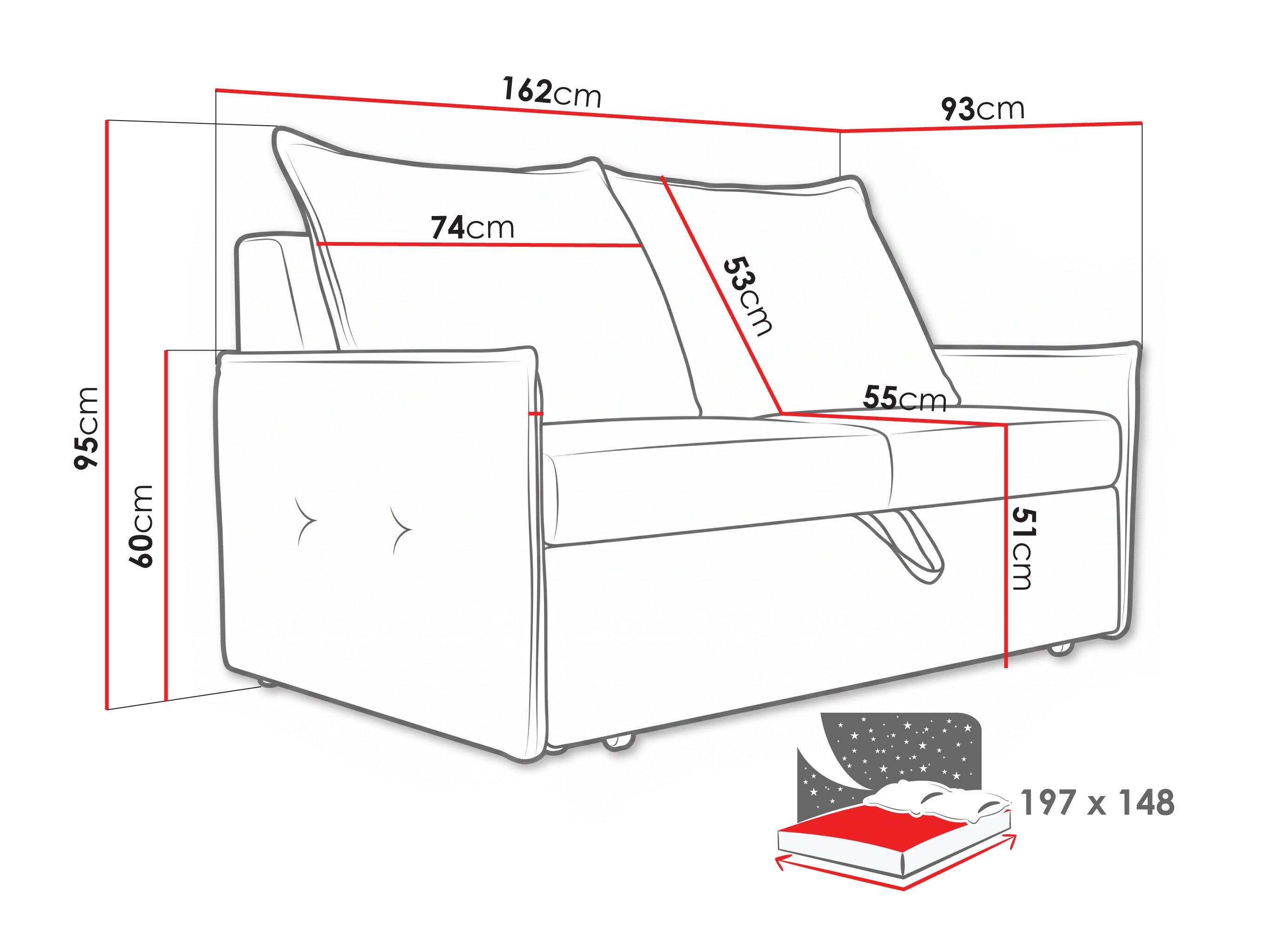 Sofa na razvlačenje Lufkin 163 (Puente 06)