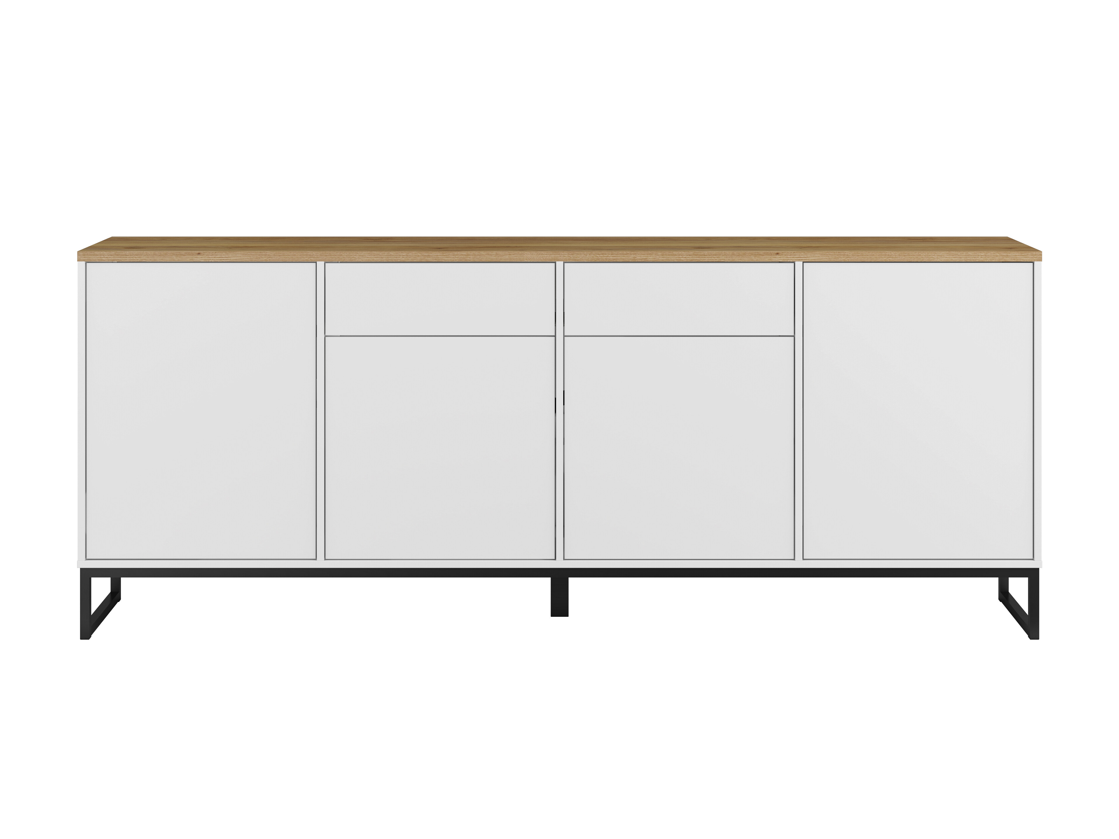 Komoda Camtolo 102 (Belo + Svetli javor)