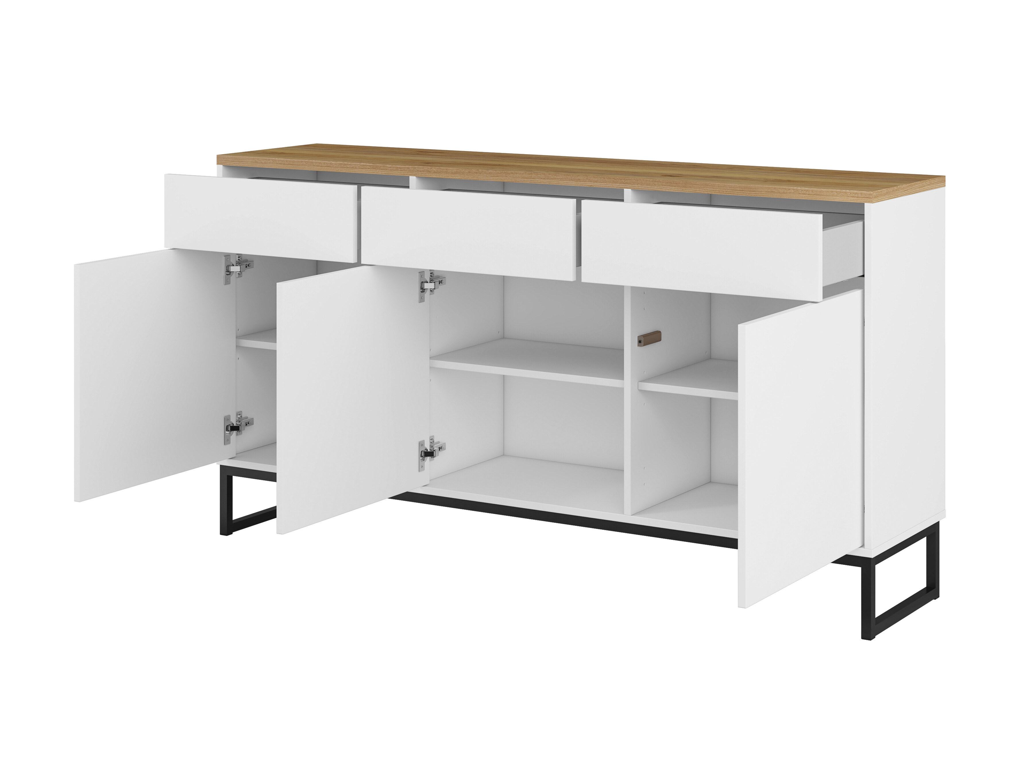 Komoda Camtolo 103 (Belo + Svetli javor)