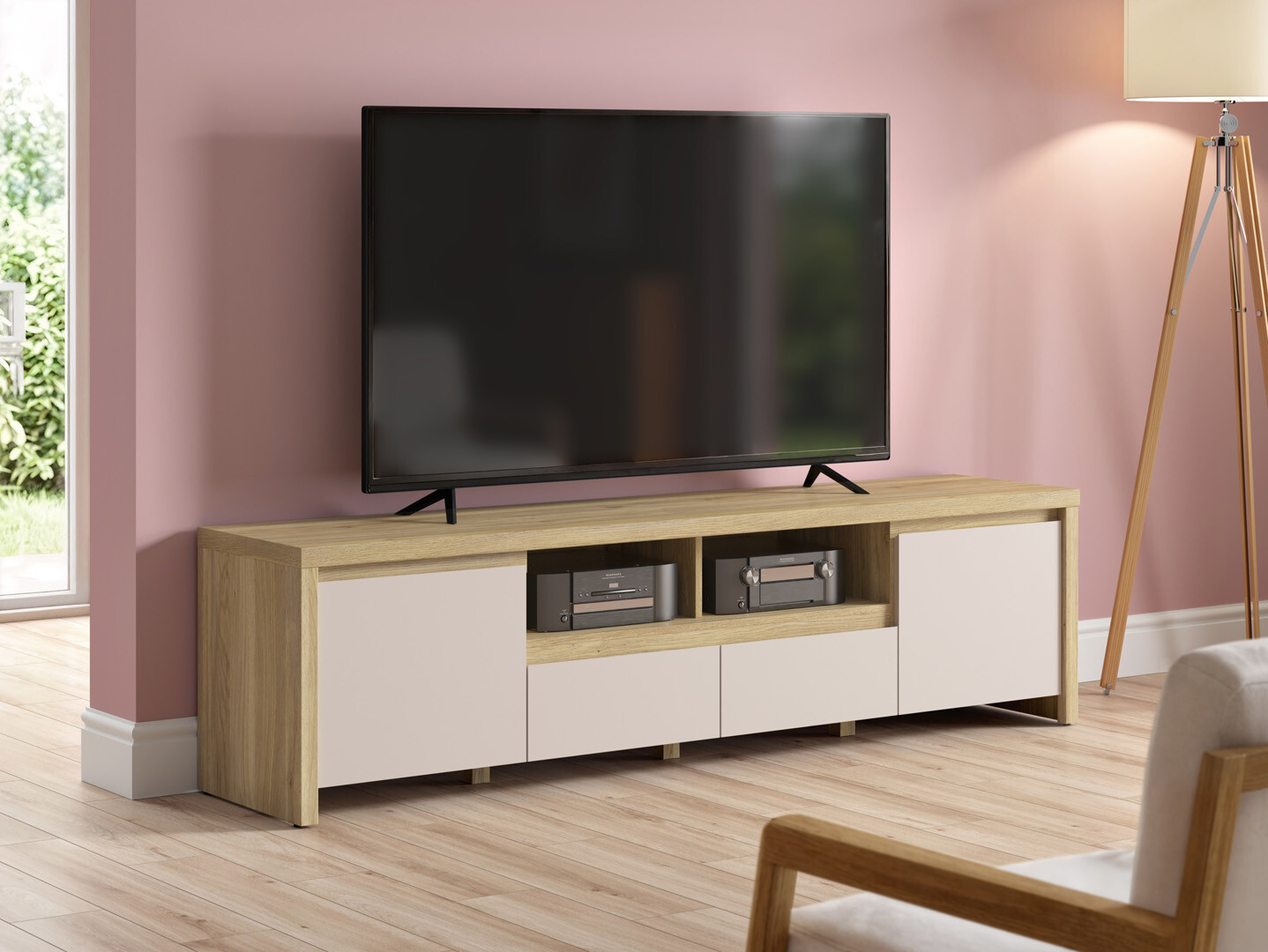 TV komoda Nolroma 143 (Hrast + Kašmir)