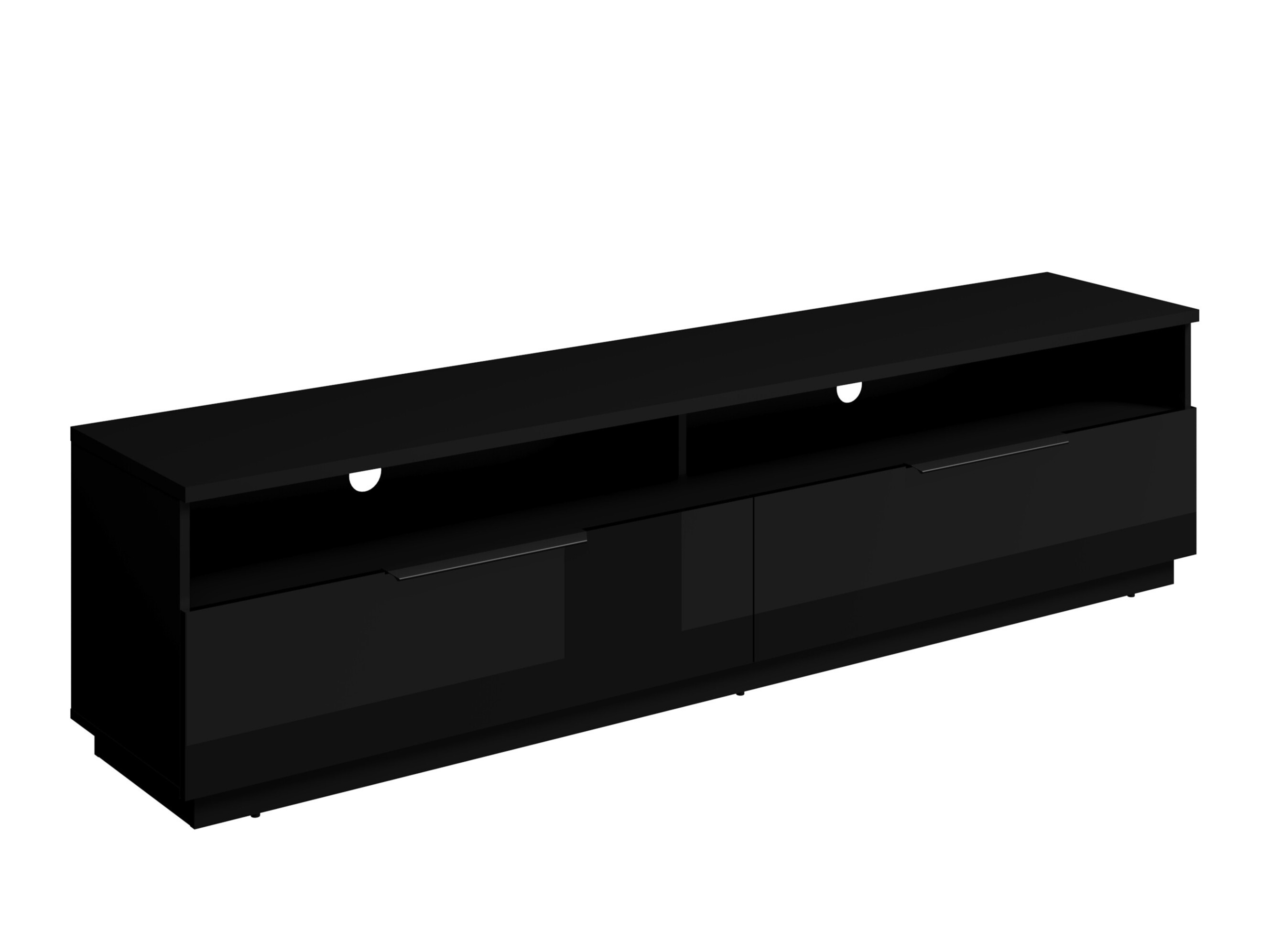 TV komoda Talevaro 102 (Crno + Sjajno crna)
