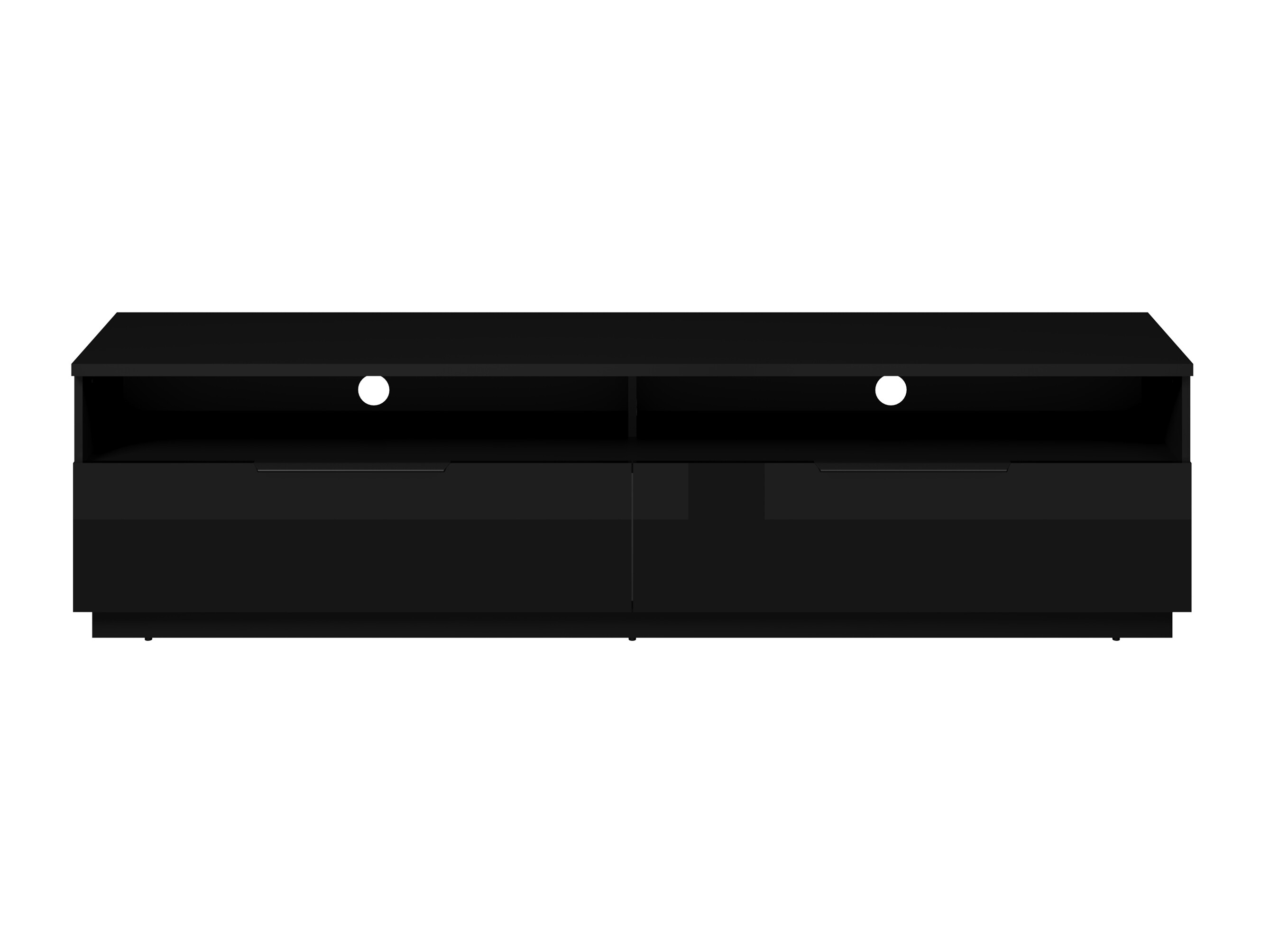 TV komoda Talevaro 102 (Crno + Sjajno crna)