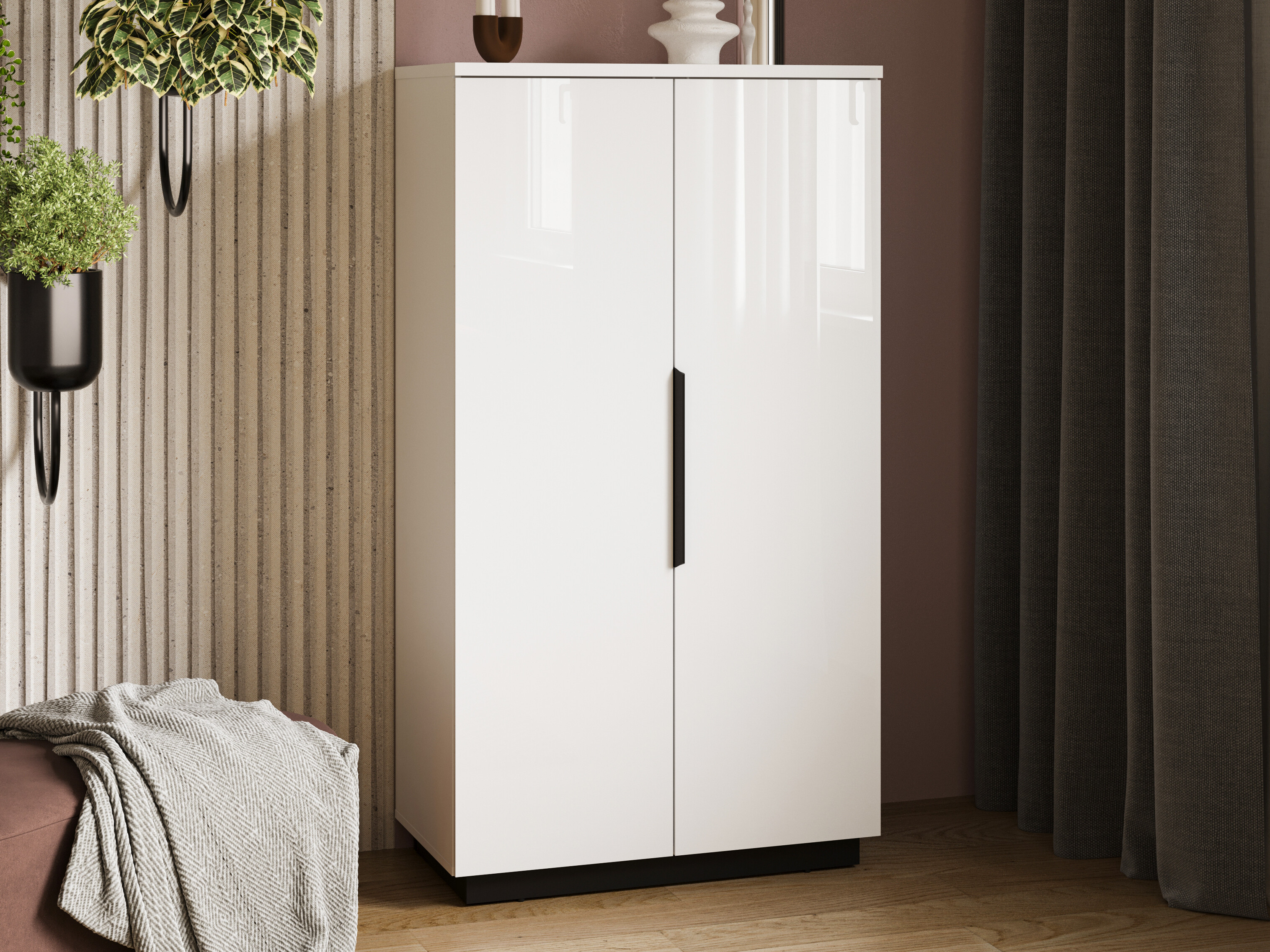 Polica Talevaro 104 (Belo + Sjajno belo)