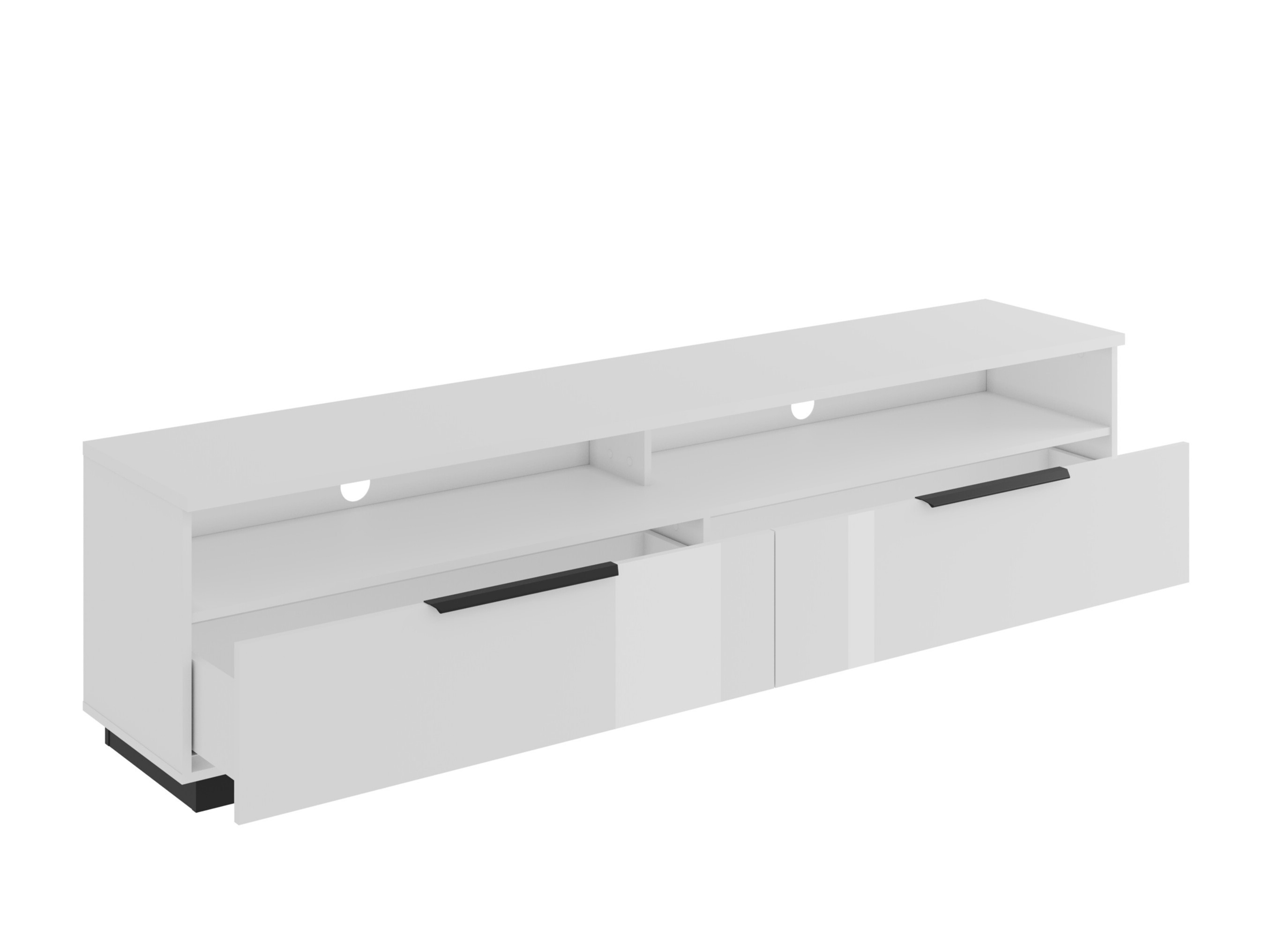 TV komoda Talevaro 102 (Belo + Sjajno belo)