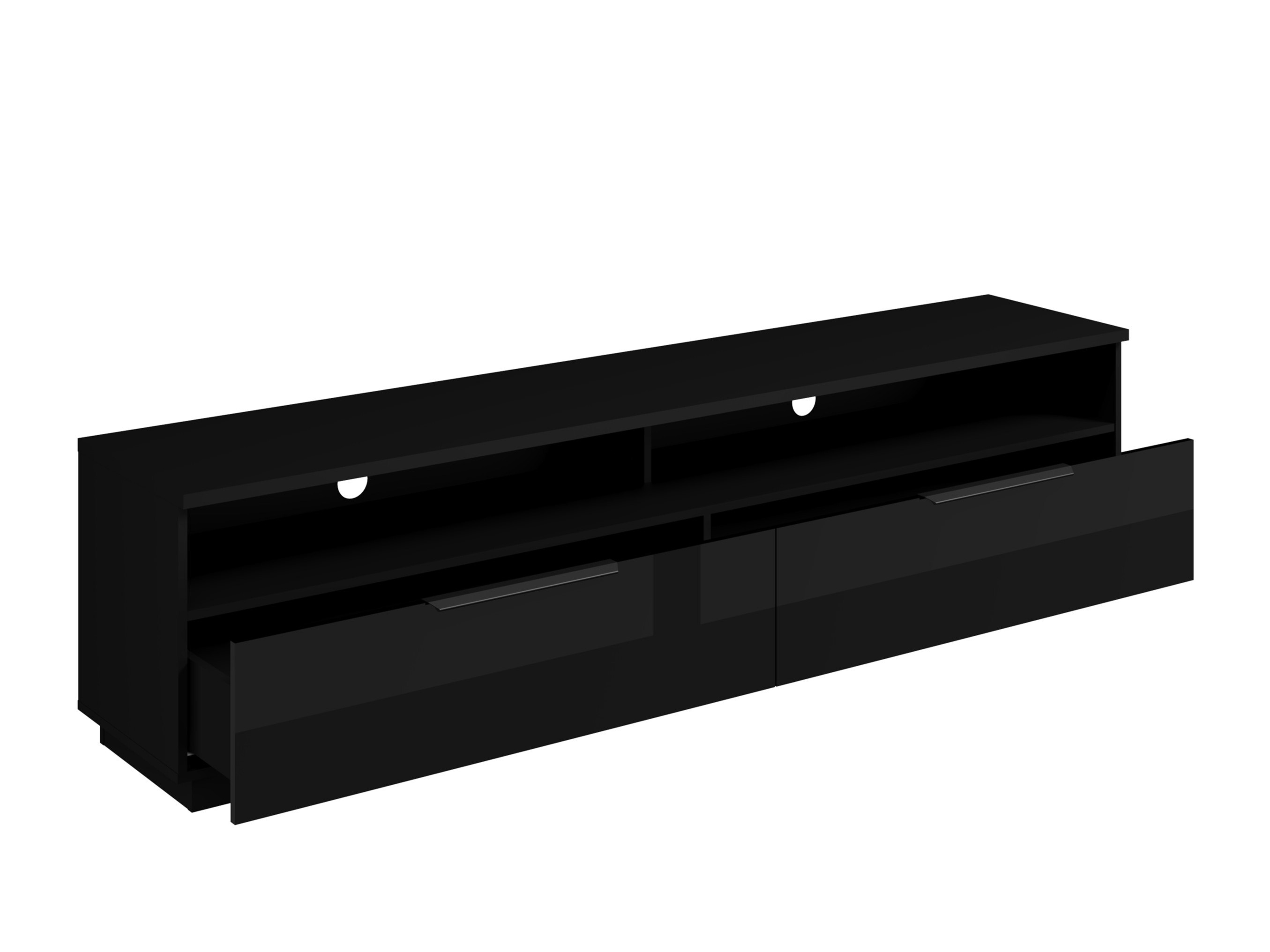 TV komoda Talevaro 102 (Crno + Sjajno crna)