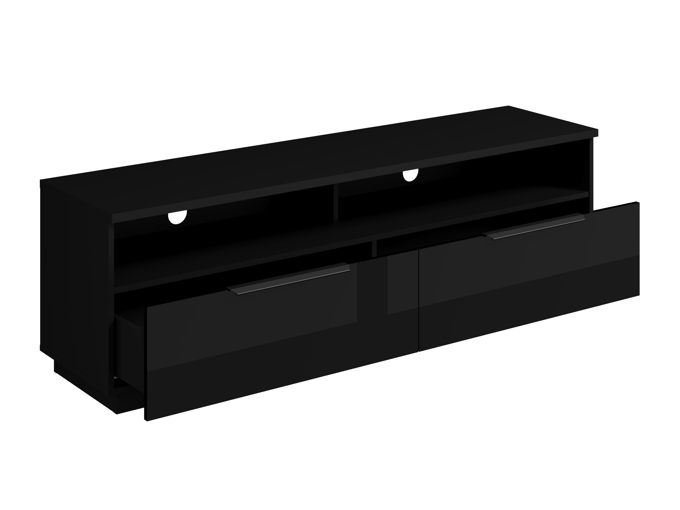 TV komoda Talevaro 103 (Crno + Sjajno crna)