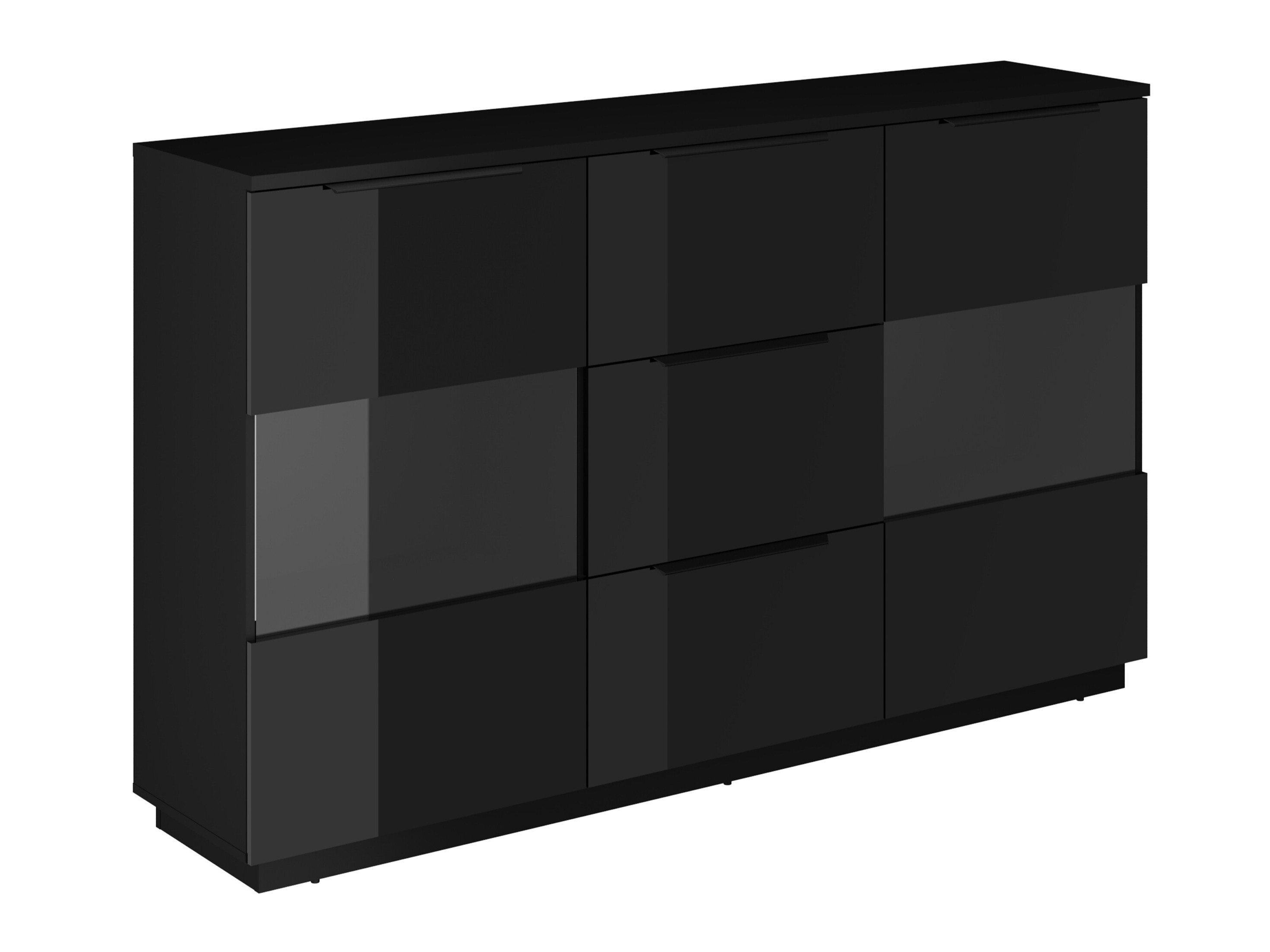 Komoda Talevaro 105 (Crno + Sjajno crna)