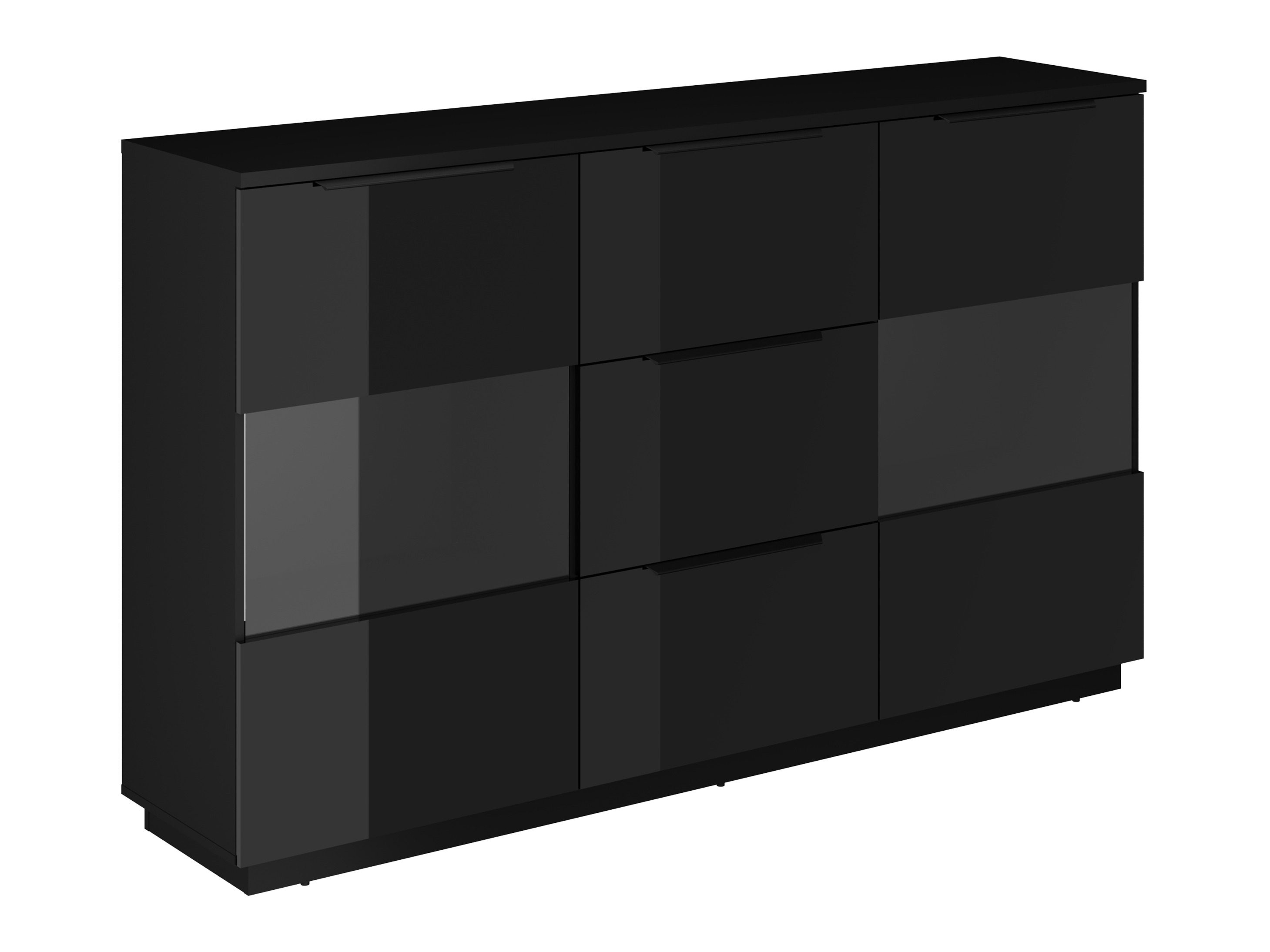 Komoda Talevaro 105 (Crno + Sjajno crna)