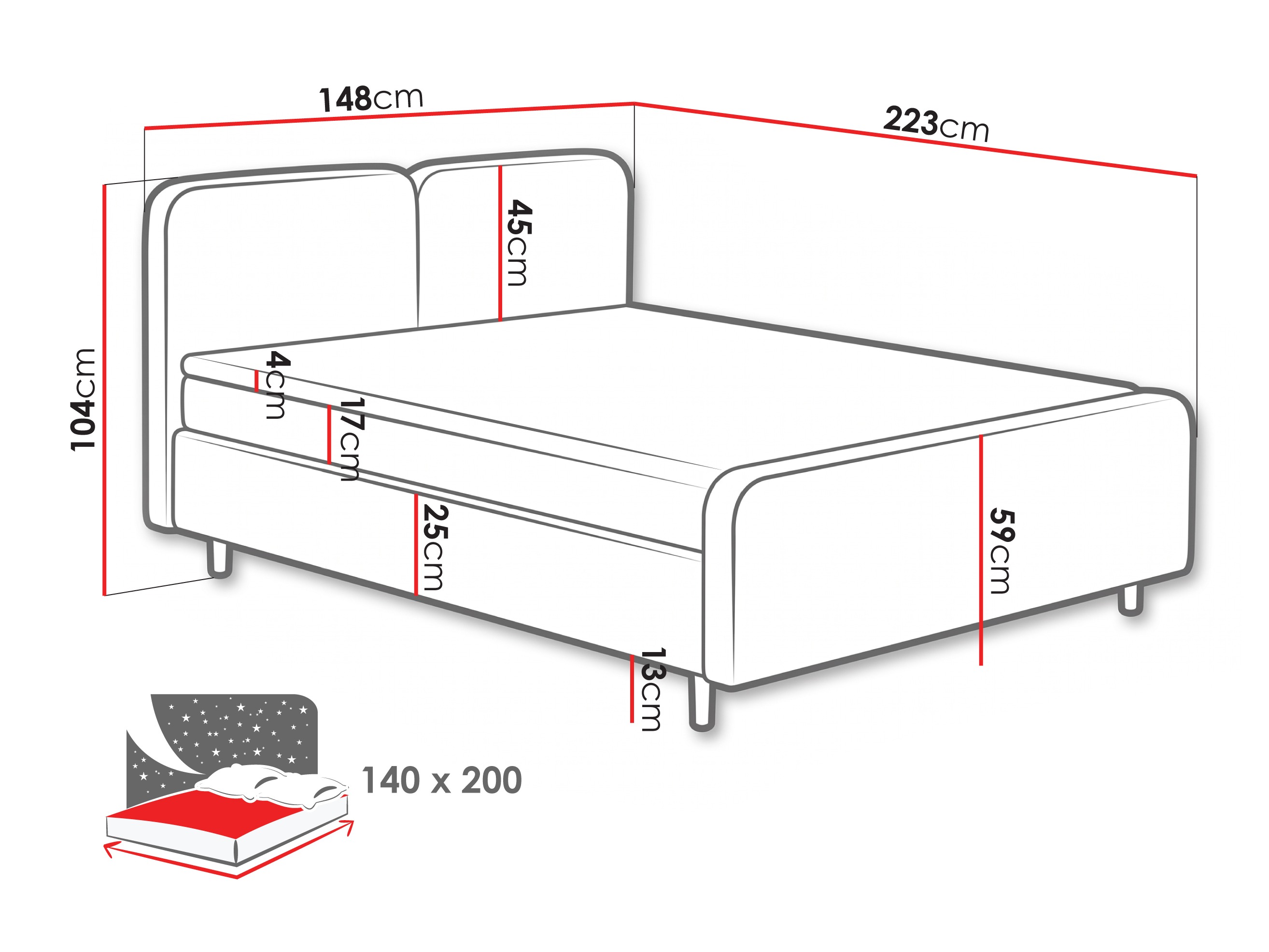 Boxspring krevet Margate 130 (Tilia 03)