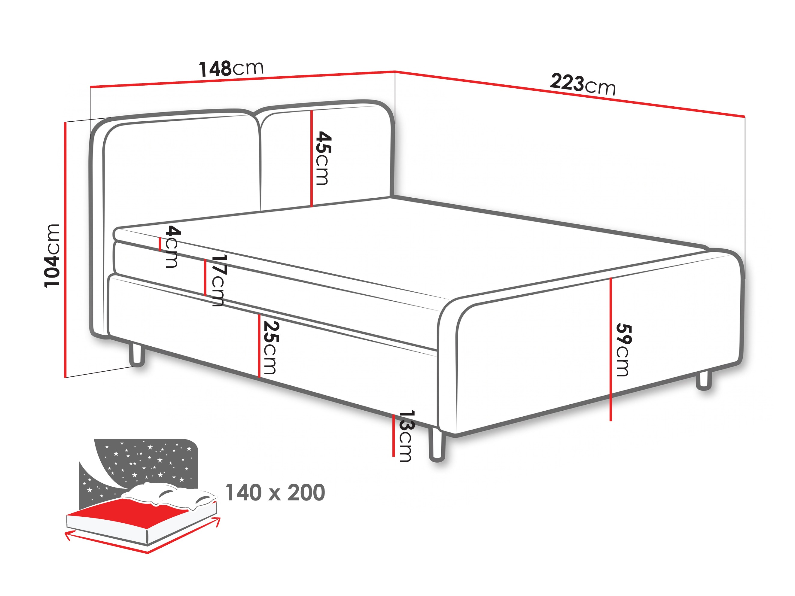 Boxspring krevet Margate 130 (Tilia 17)