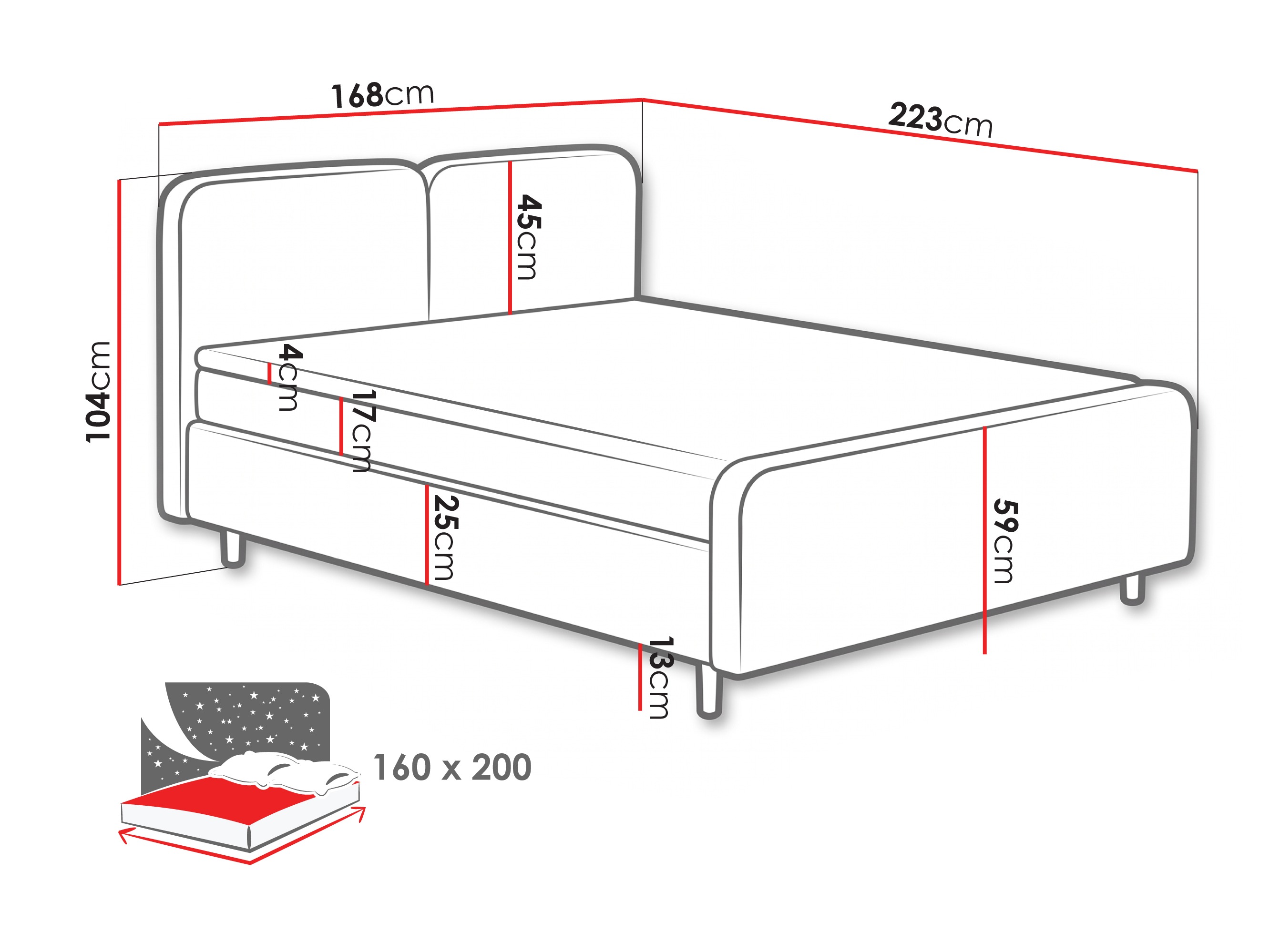 Boxspring krevet Margate 130 (Tilia 17)