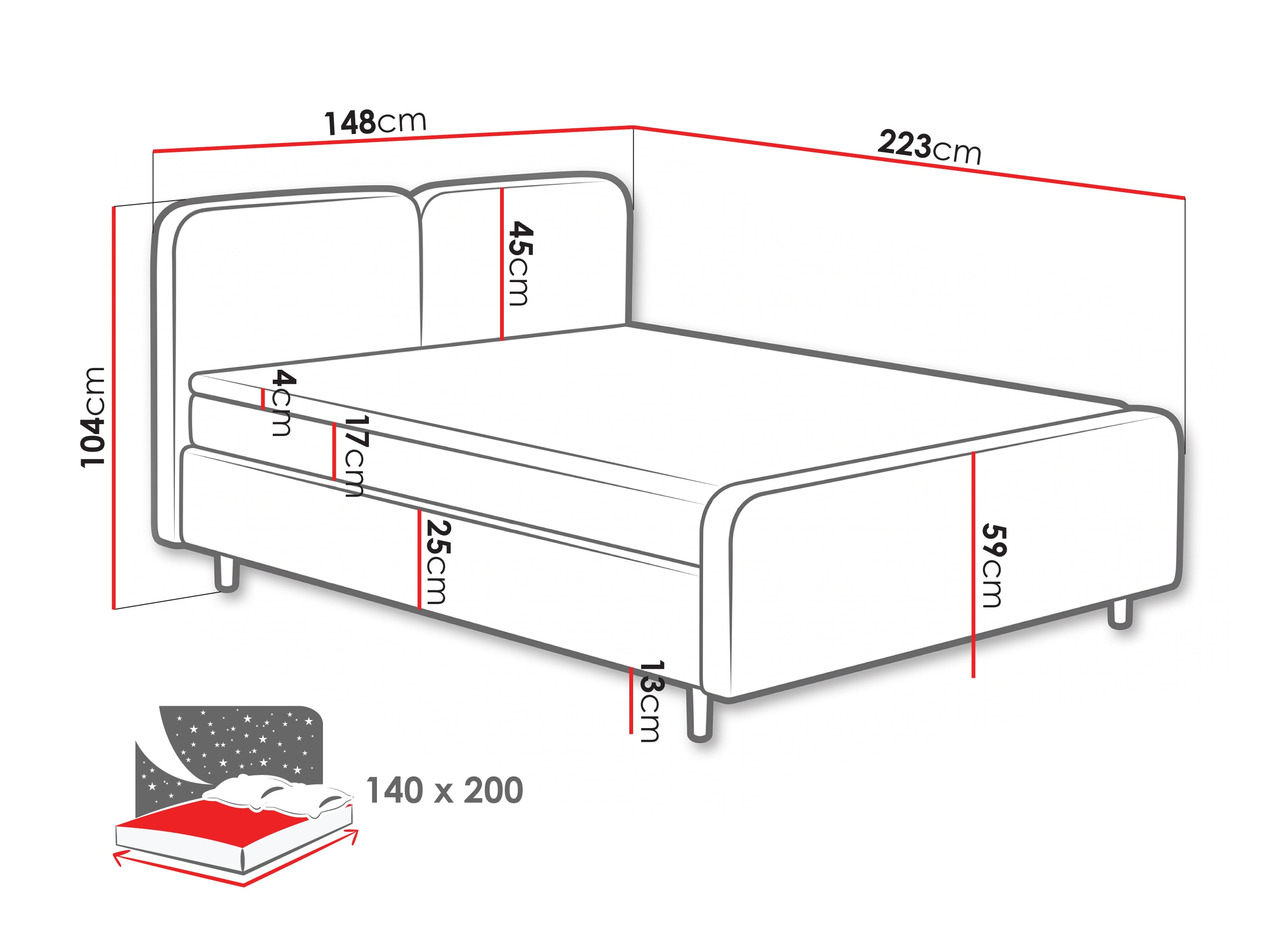 Boxspring krevet Margate 130 (Tilia 37)