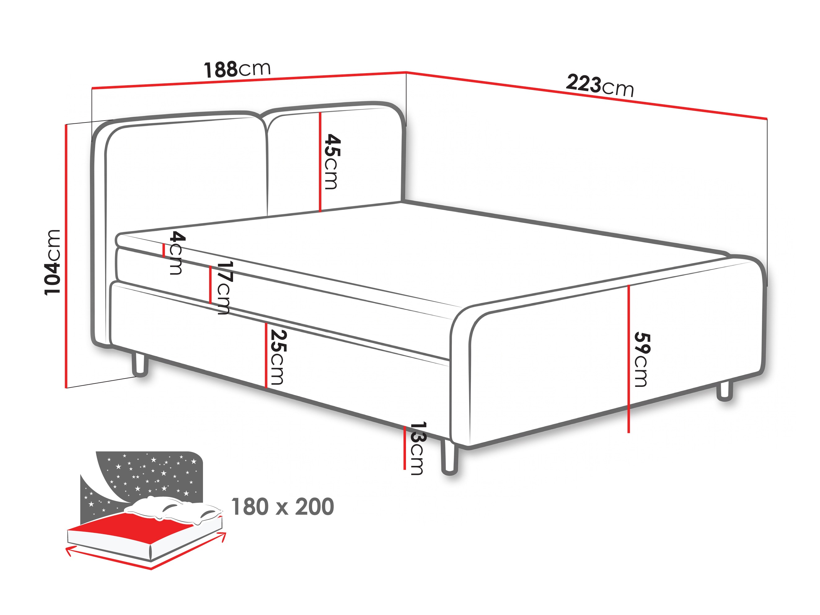 Boxspring krevet Margate 130 (Tilia 90)