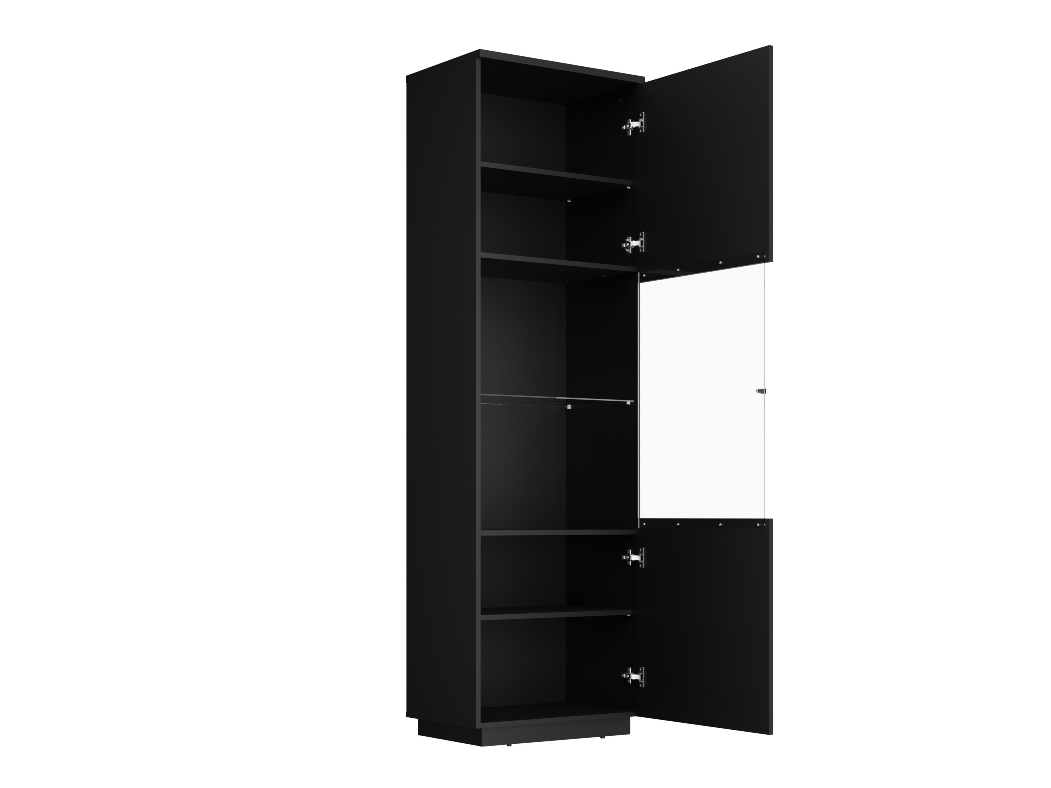 Set za dnevnu sobu Talevaro 106 (Crno + Sjajno crna)
