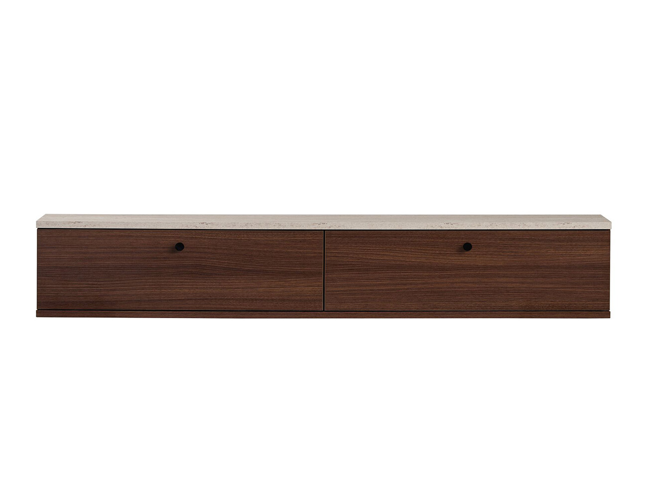 TV komoda Novato 173 (Orah + Svetli travertin)