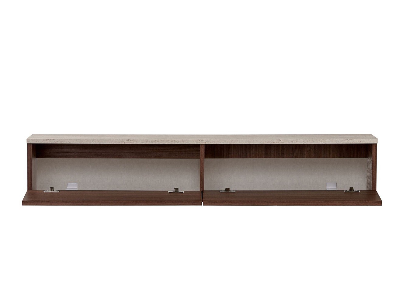 TV komoda Novato 173 (Orah + Svetli travertin)
