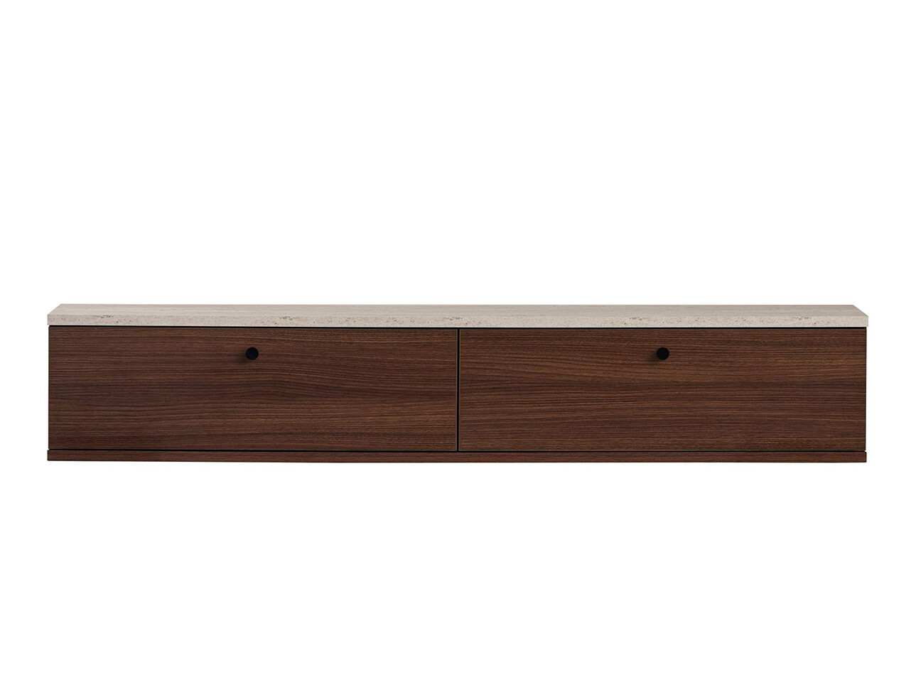 TV komoda Novato 174 (Orah + Svetli travertin)