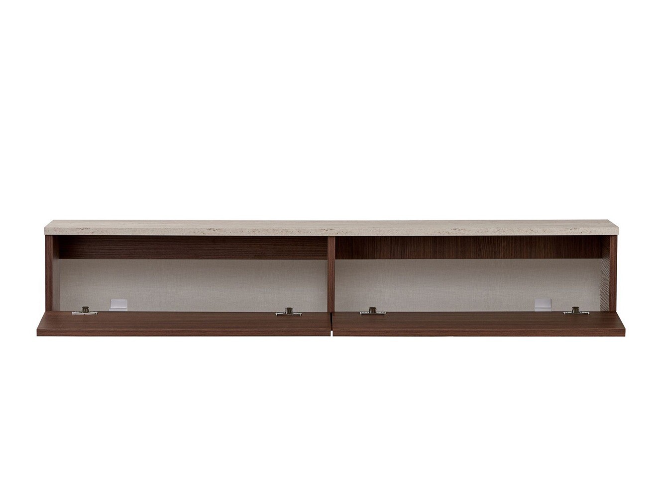 TV komoda Novato 174 (Orah + Svetli travertin)