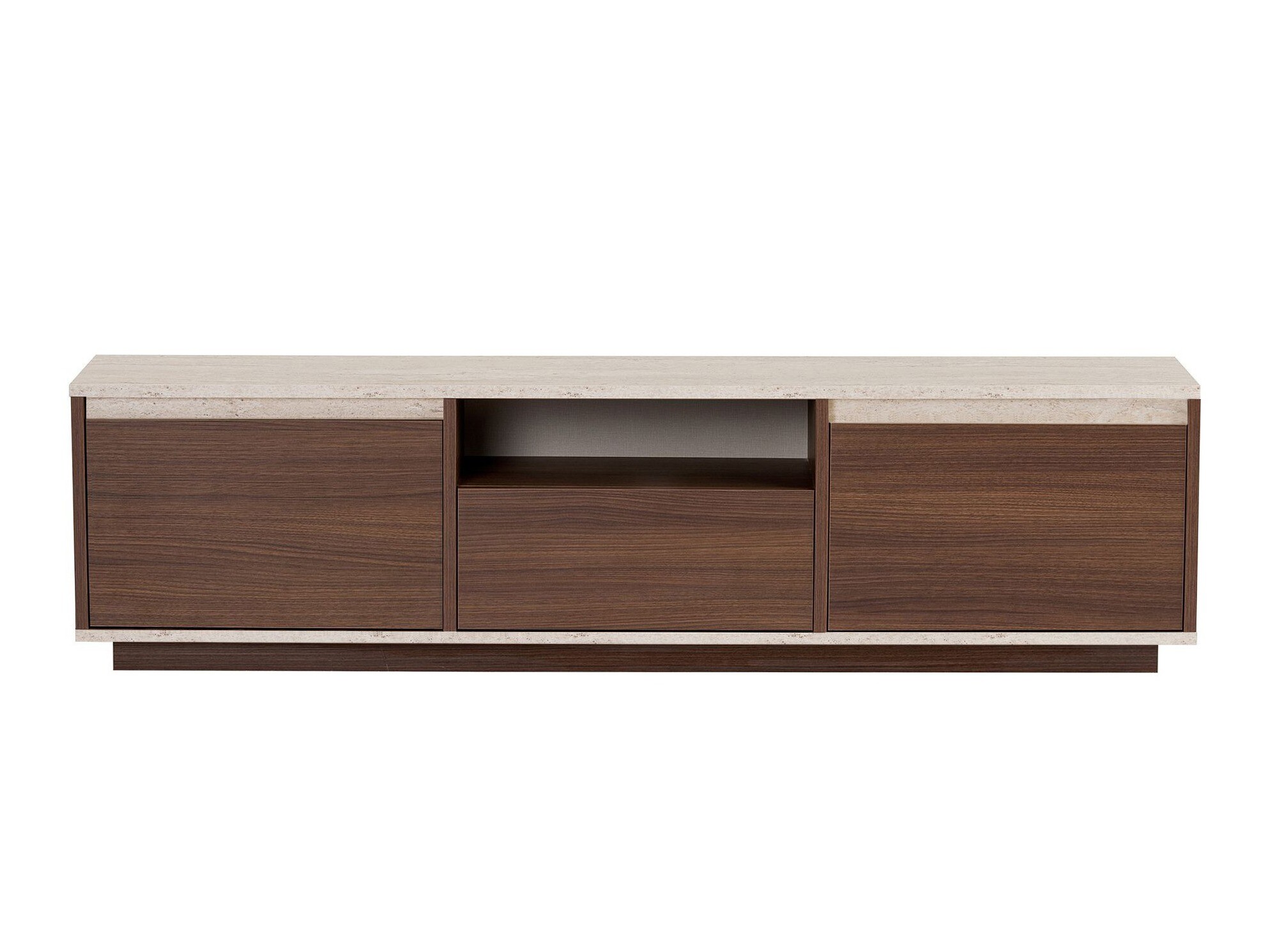 TV komoda Novato 167 (Orah + Svetli travertin)