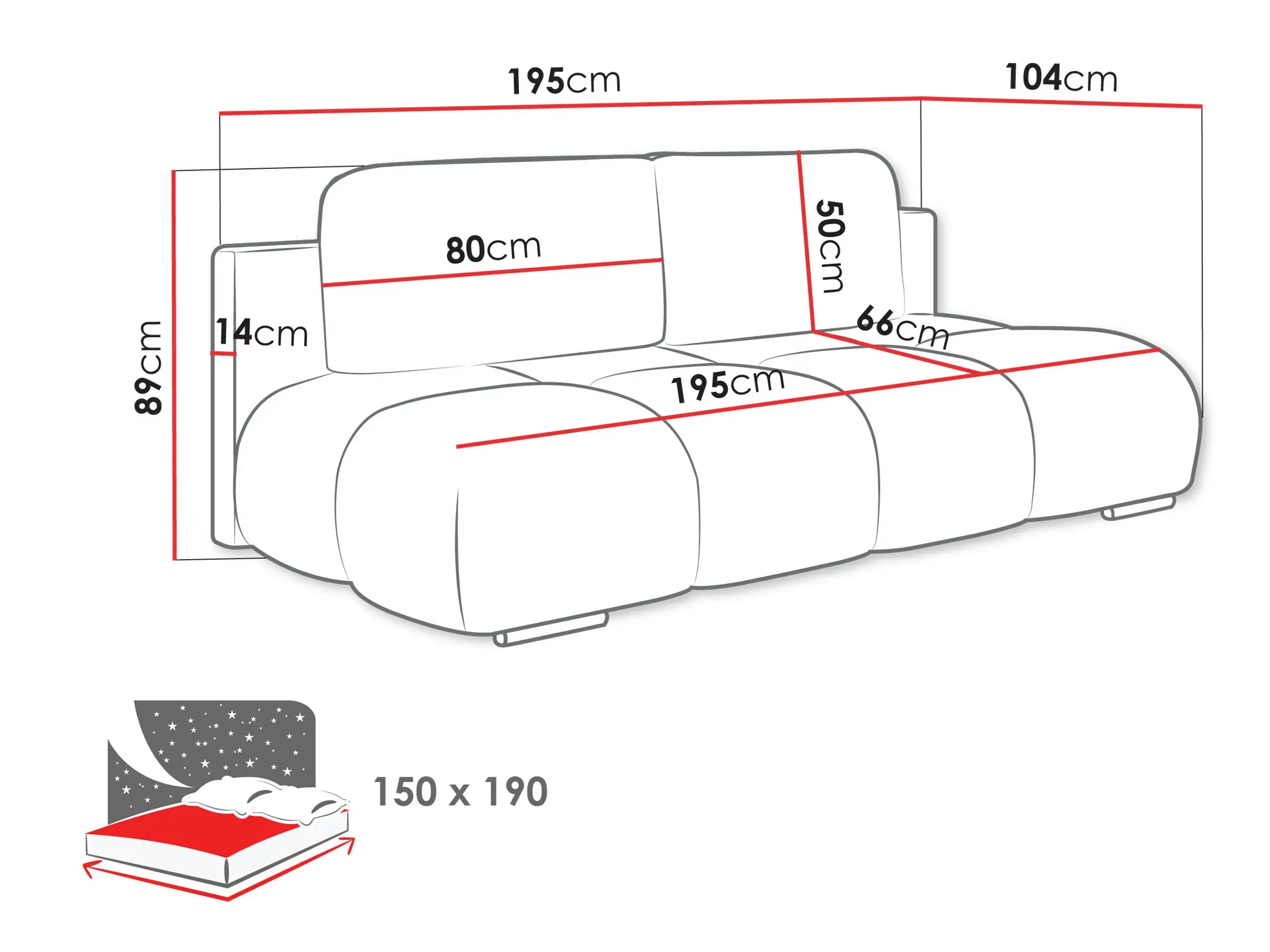 Sofa na razvlačenje Dominus (Velo 627)