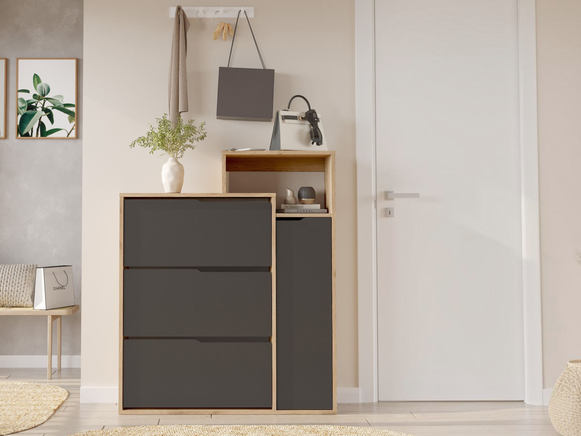 Cipelarnik Kailua 2847 (Antracit + Hrast)