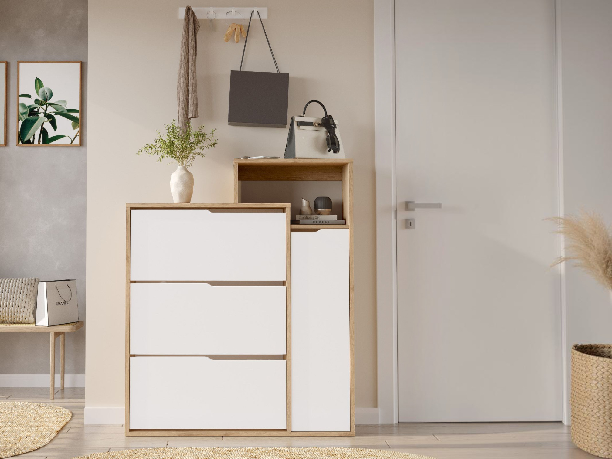 Cipelarnik Kailua 2847 (Belo + Hrast)