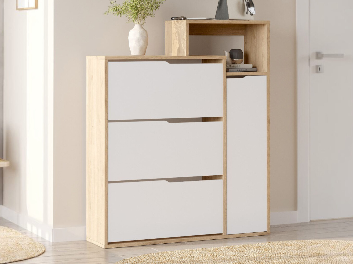 Cipelarnik Kailua 2847 (Belo + Hrast)