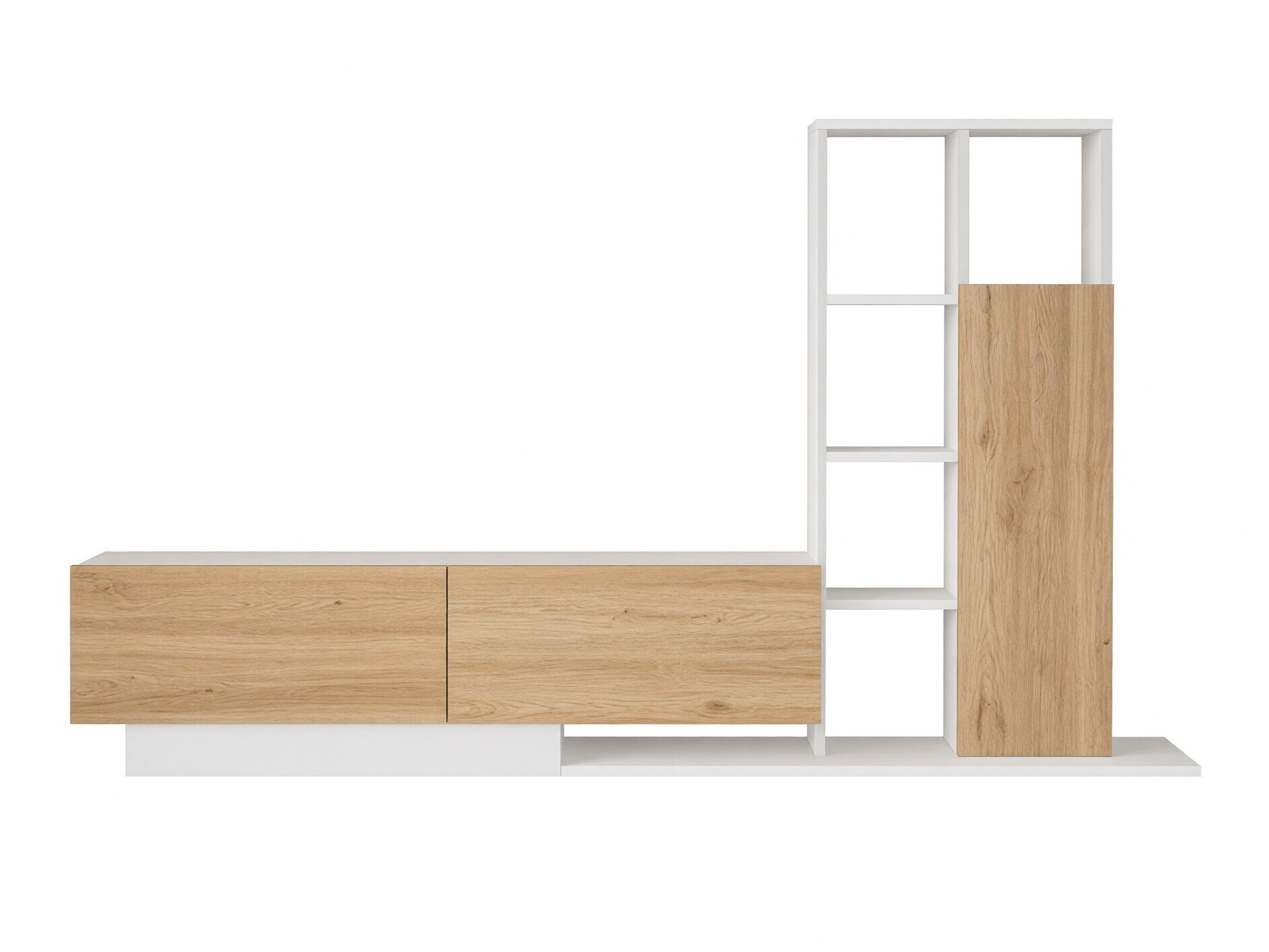 Set za dnevnu sobu Kailua 2850 (Svetlo drvo + Belo)