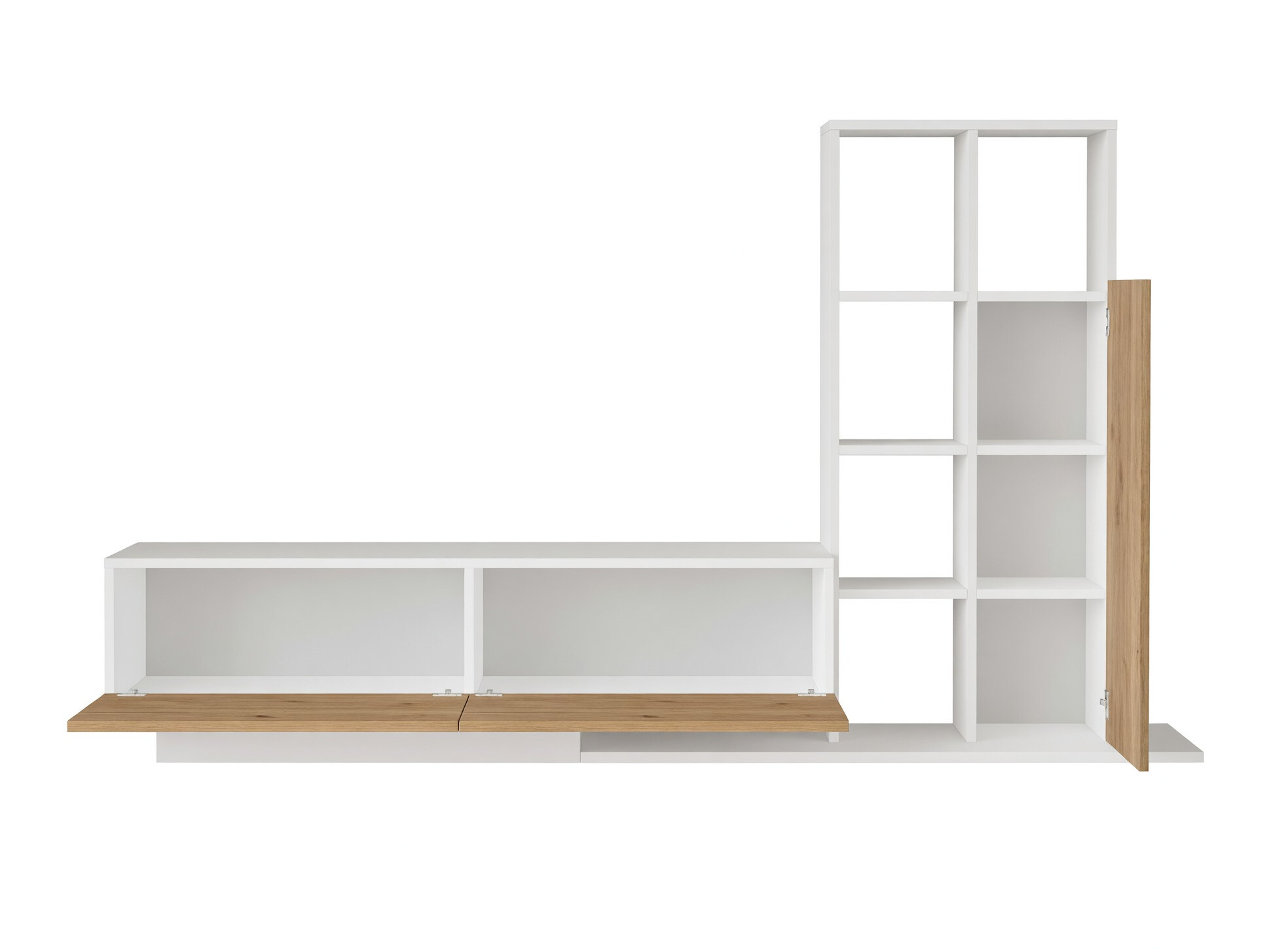 Set za dnevnu sobu Kailua 2850 (Svetlo drvo + Belo)