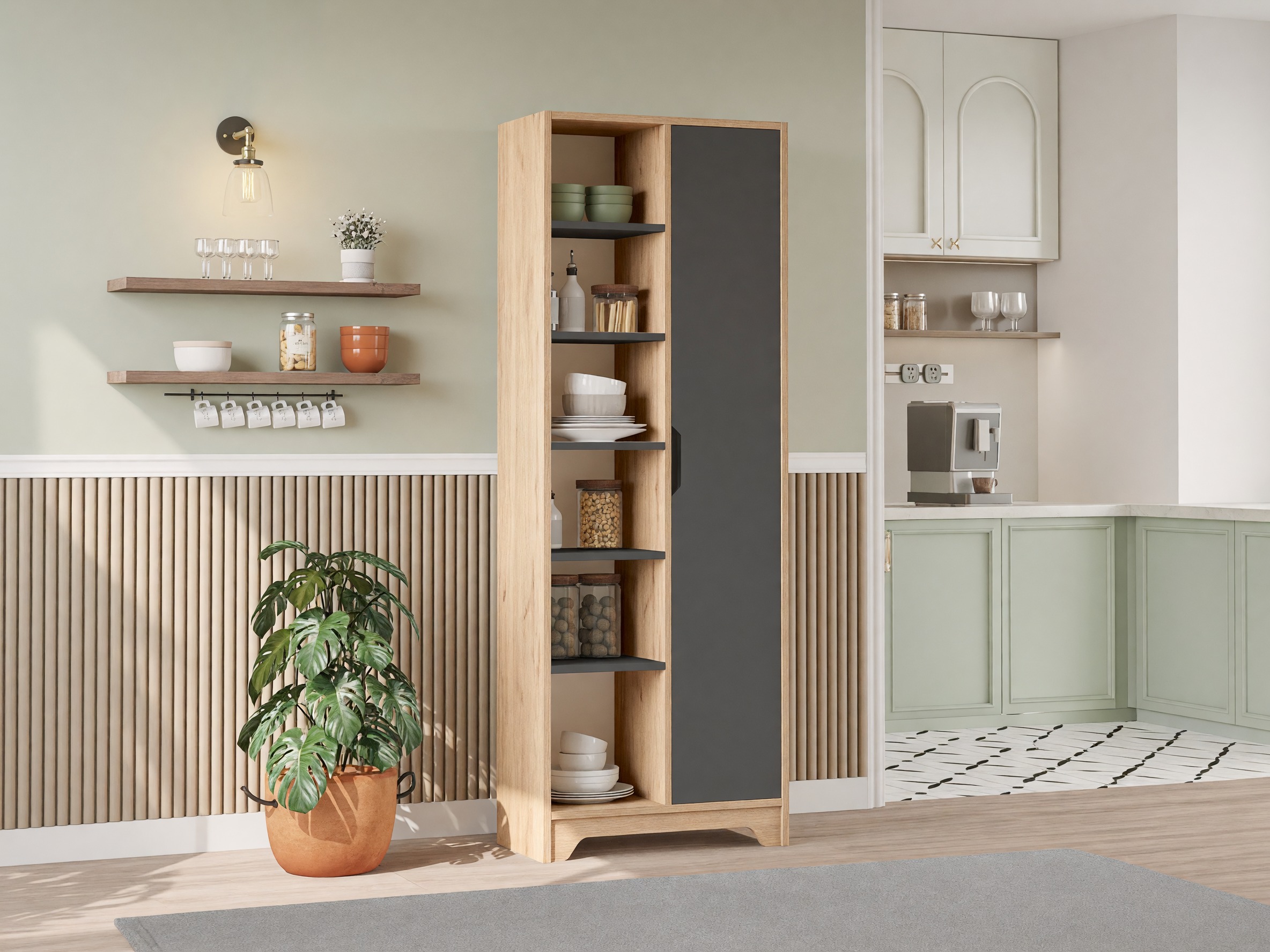 Polica Kailua 2857 (Hrast + Antracit)