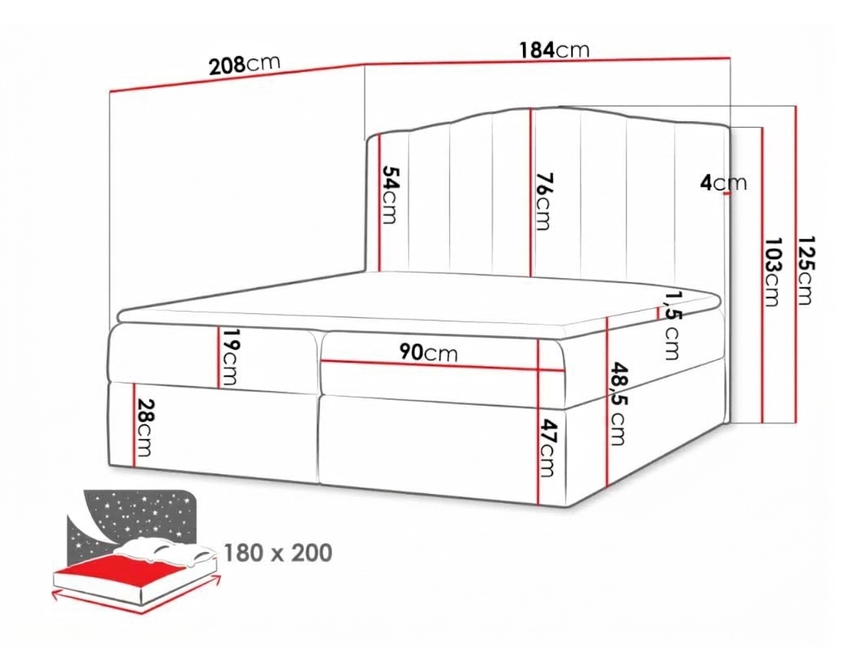 Boxspring krevet Cantus (Soft 017)