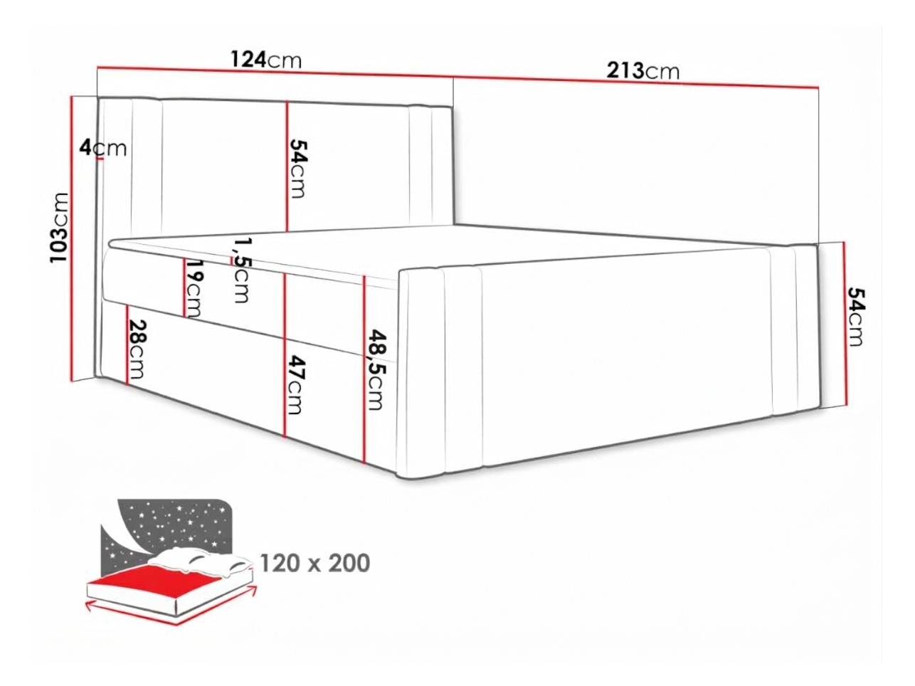 Boxspring krevet Mel (Amor Velvet 4301)