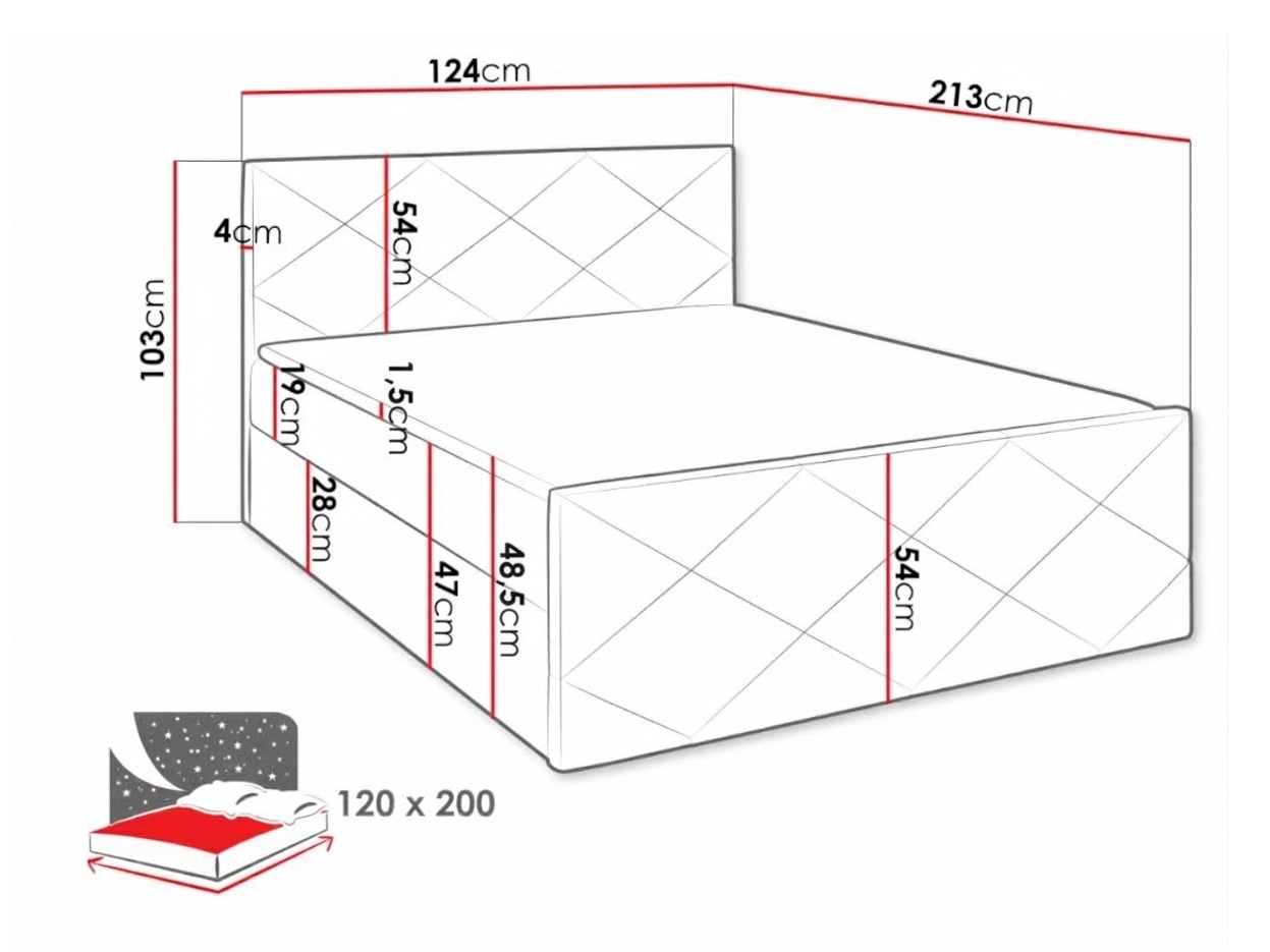 Boxspring krevet Mons (Kameleon 37)