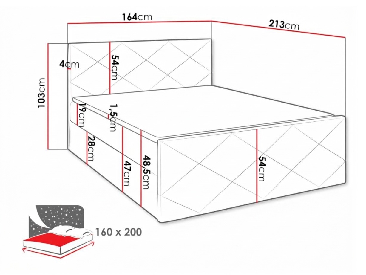 Boxspring krevet Mons (Muna 05)