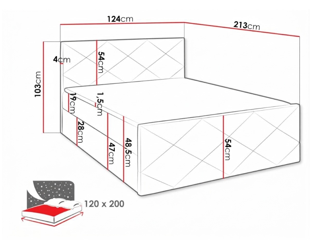Boxspring krevet Mons (Soft 010a)