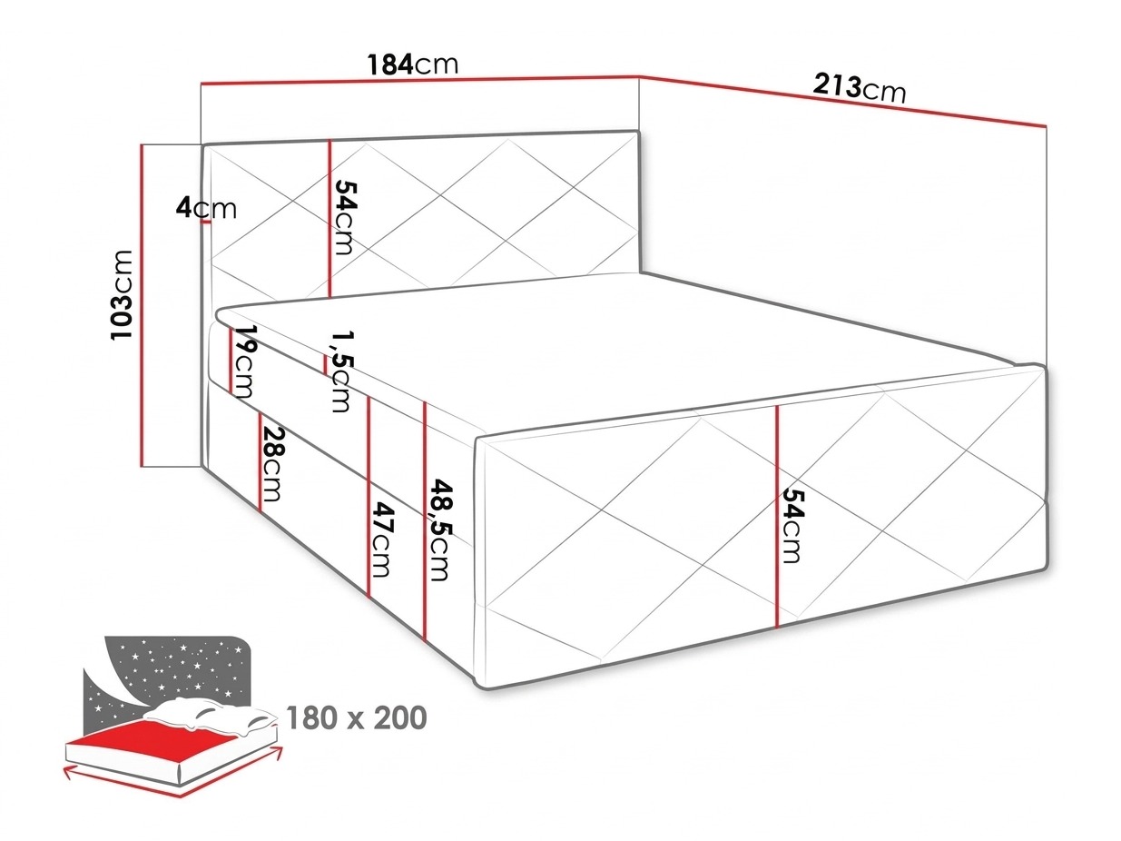Boxspring krevet Mons (Soft 011)