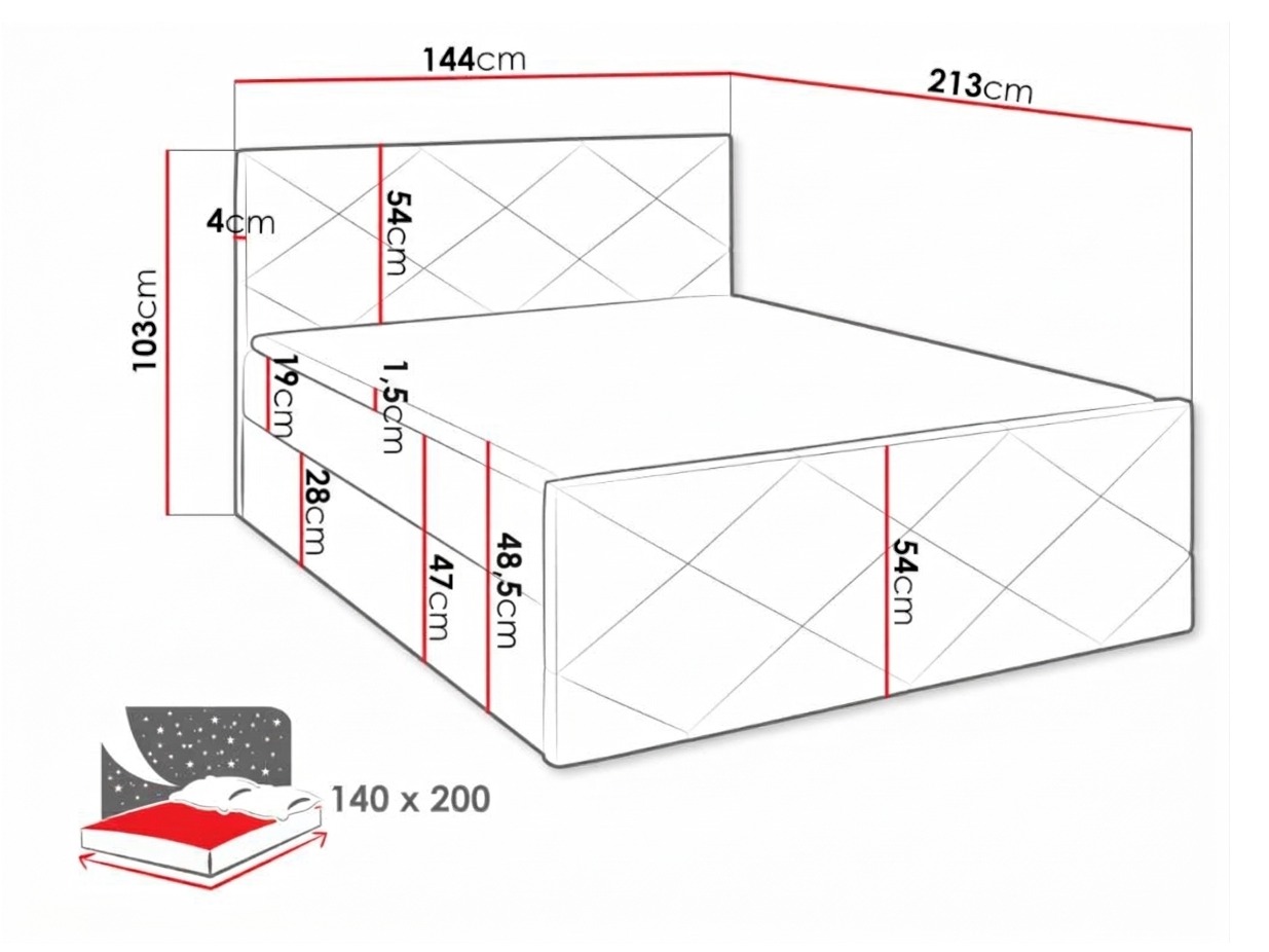 Boxspring krevet Mons (Zetta 291)