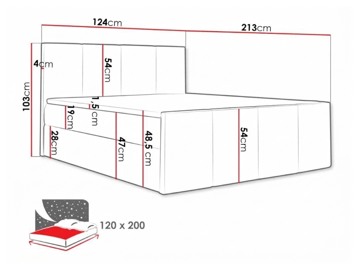 Boxspring krevet Ventus (Kameleon 61)
