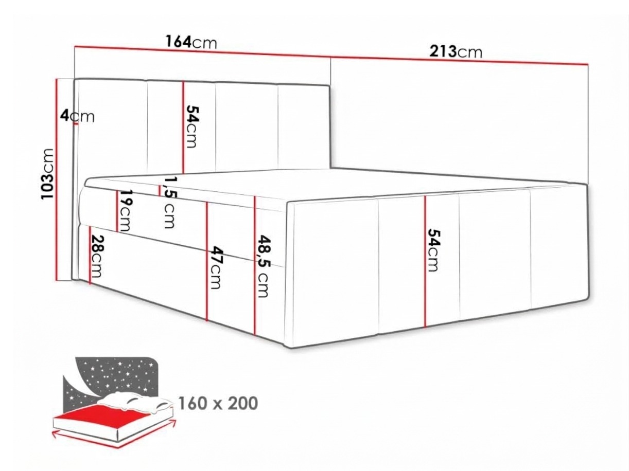Boxspring krevet Ventus (Mekan 034)