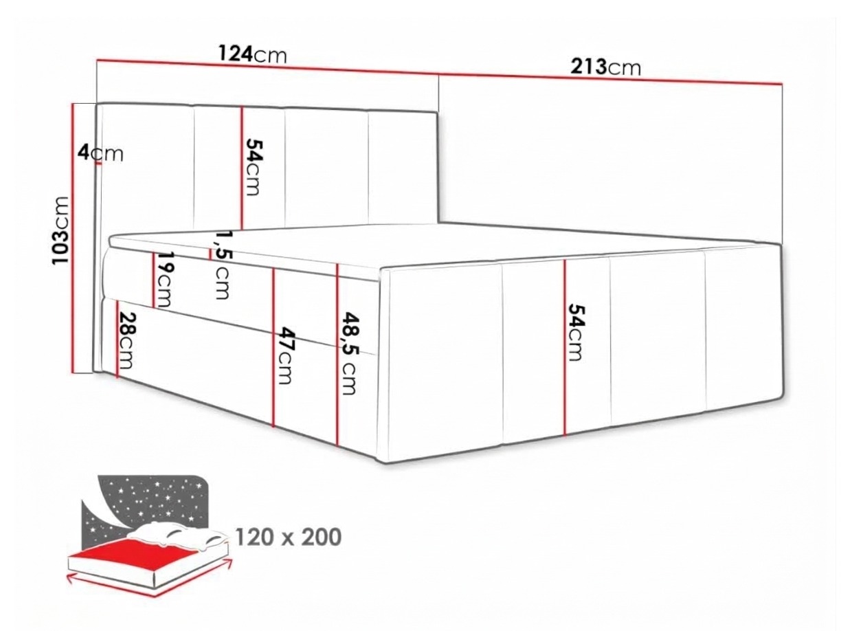 Boxspring krevet Ventus (Zetta 302)