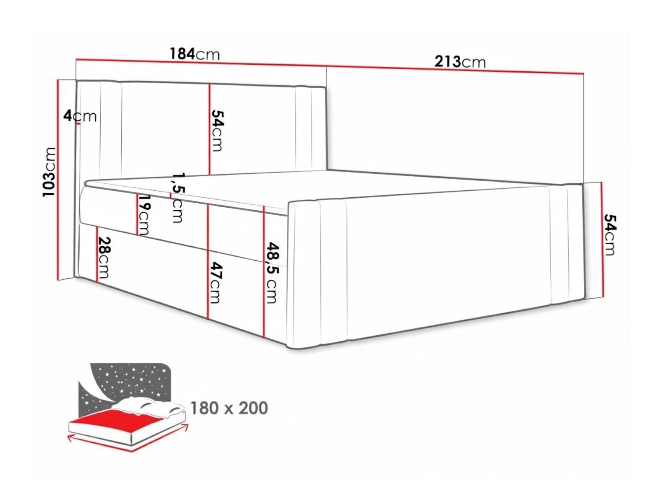Boxspring krevet Mel (Amor Velvet 4301)
